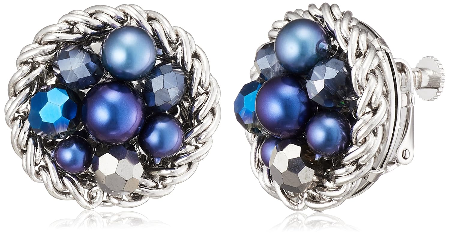 lanvin en bleu プチソワレ 蓝色渐变珍珠耳环 lape0426 xb