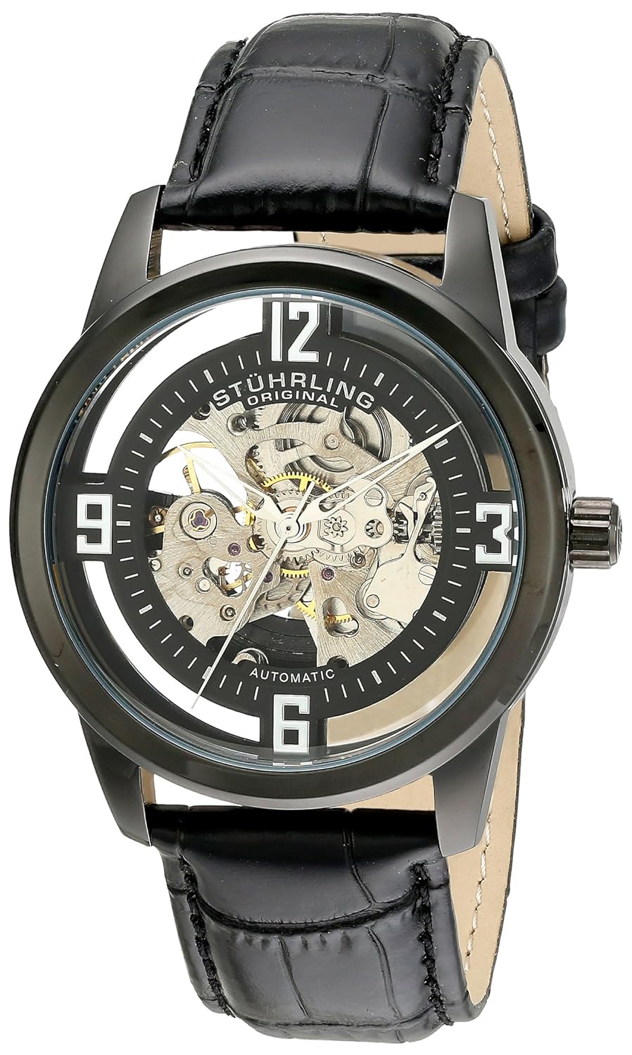 06 winchester analog display automatic self wind black watch