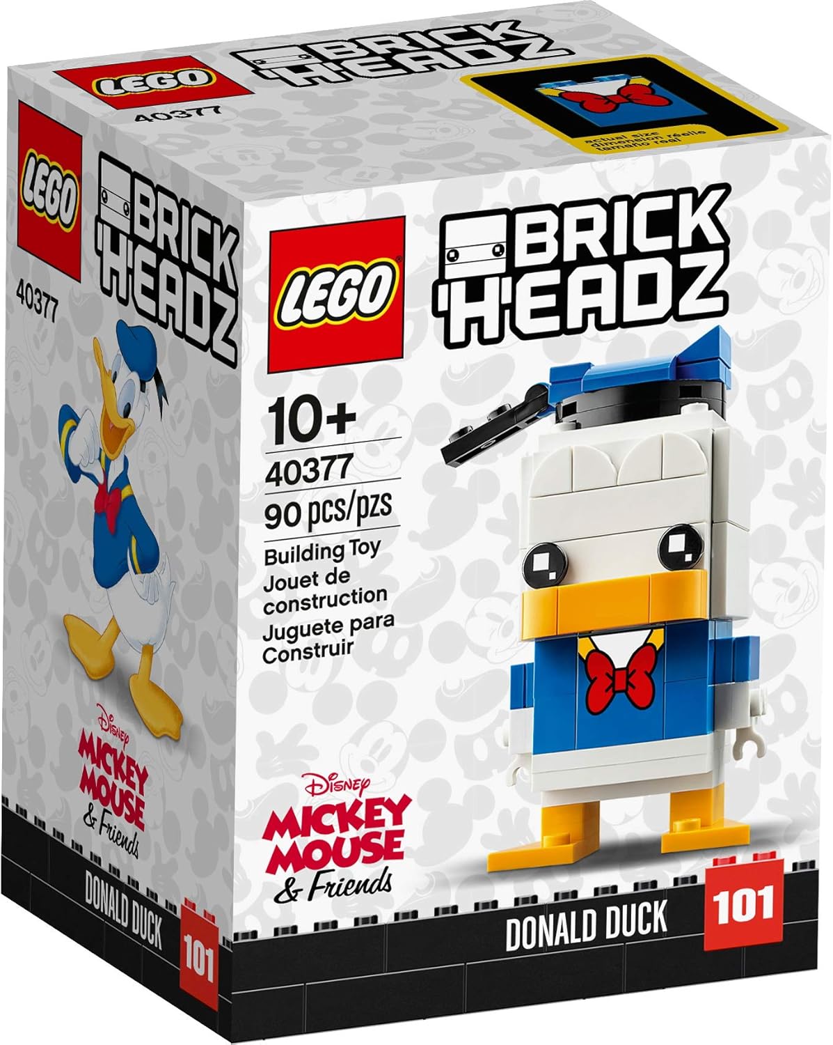lego 40377 brick headz donald duck 玩具车