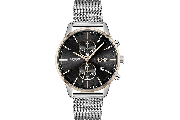 hugo boss 雨果博斯 男式模拟石英手表不锈钢表带 1513805 : 亚马逊