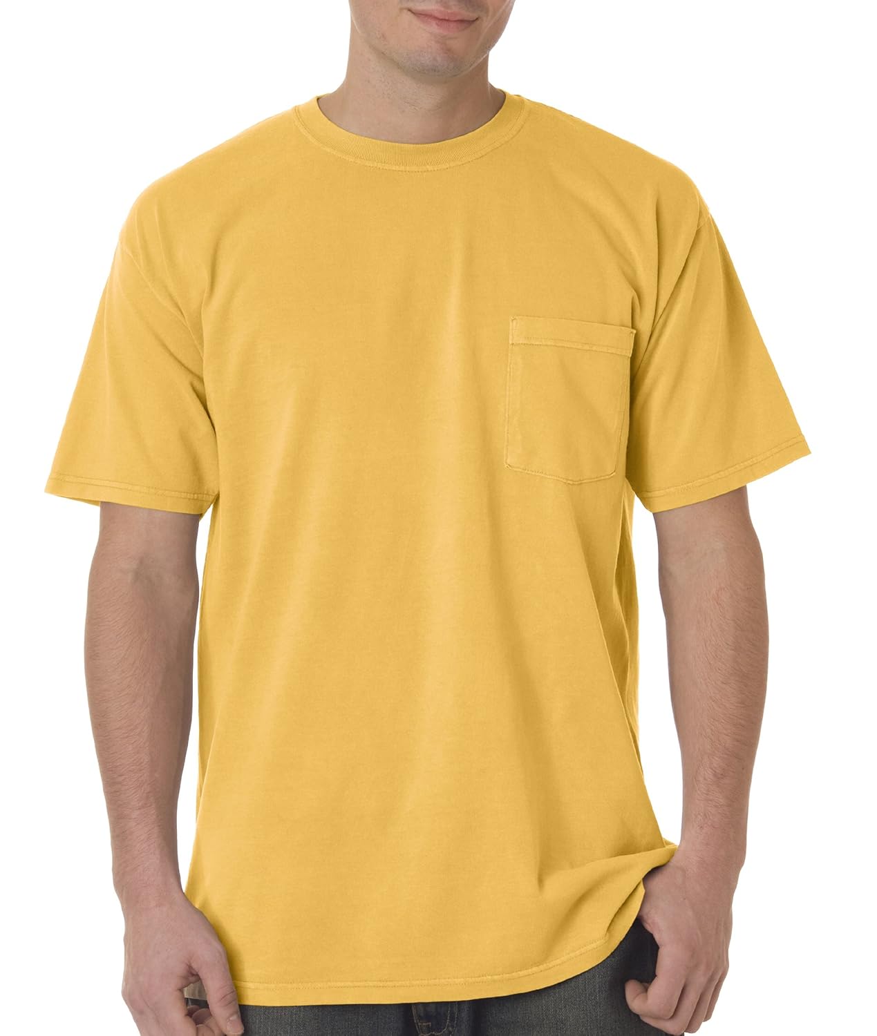 1 oz. garment-dyed pocket t-shirt (6030cc) -citrus -s