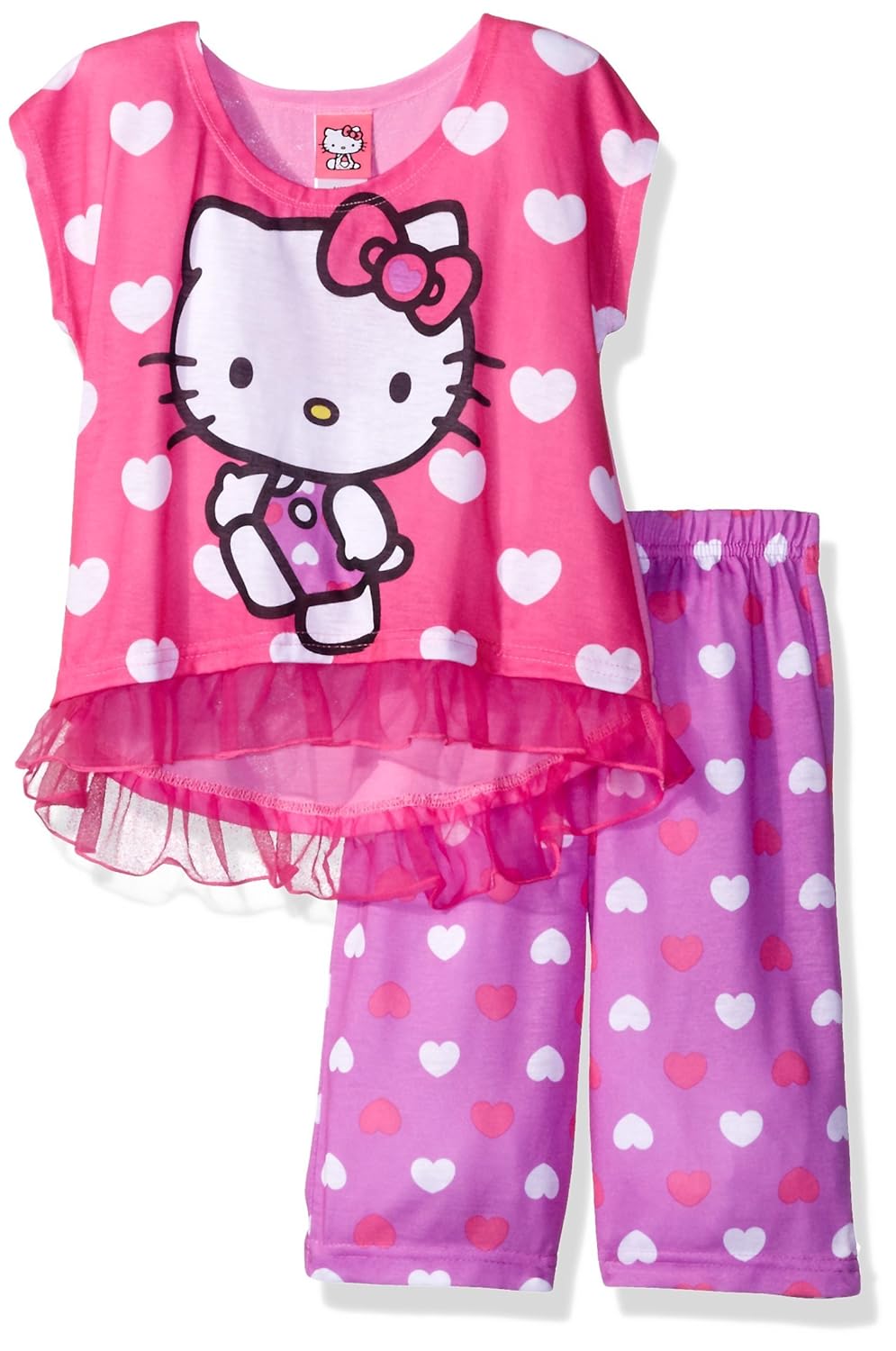 hello kitty 女童爱心2件睡衣长裤套装 什锦 8