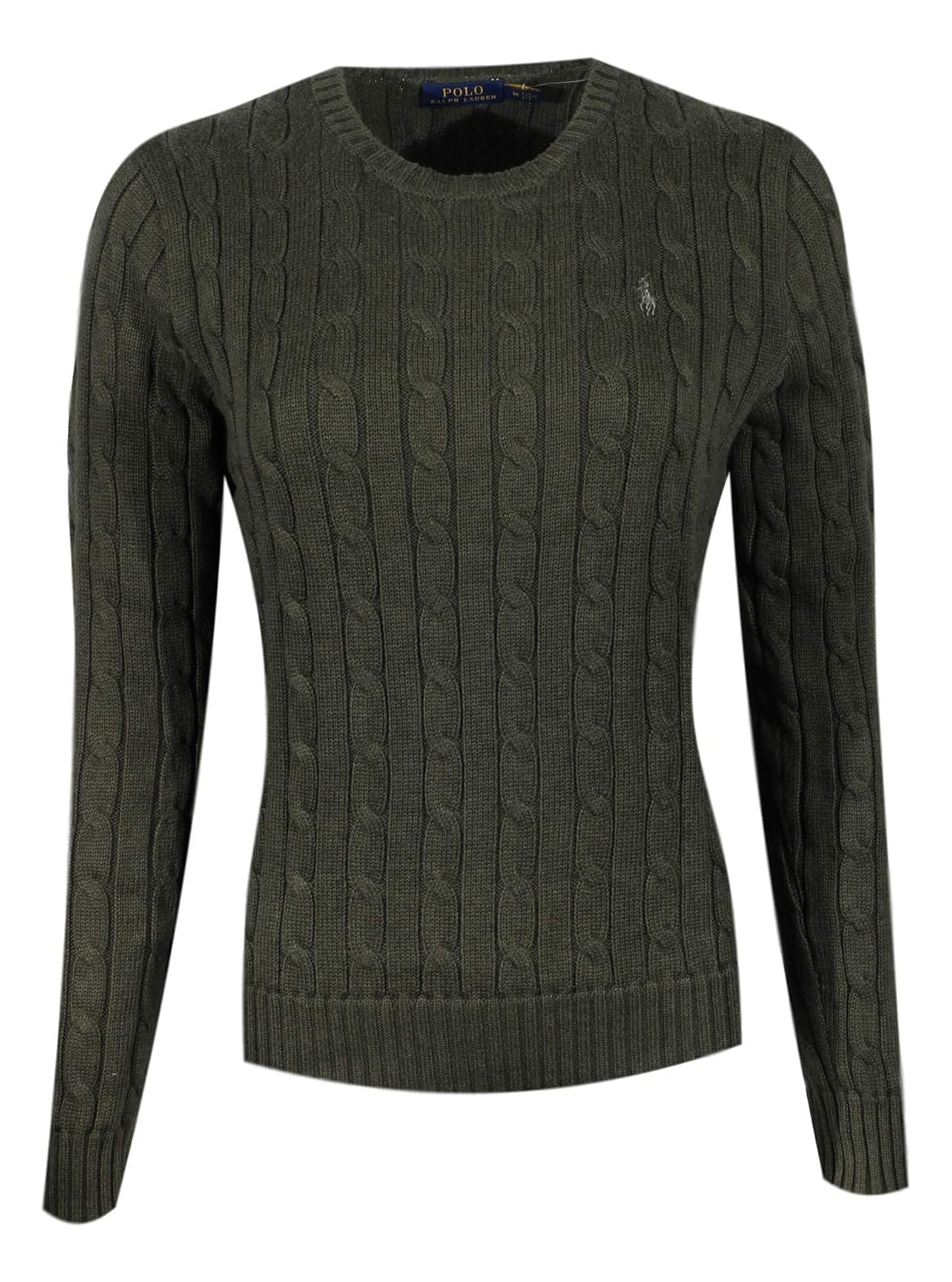 polo ralph lauren 保罗拉夫劳伦女式绞花针织圆领毛衣 松木* x-small