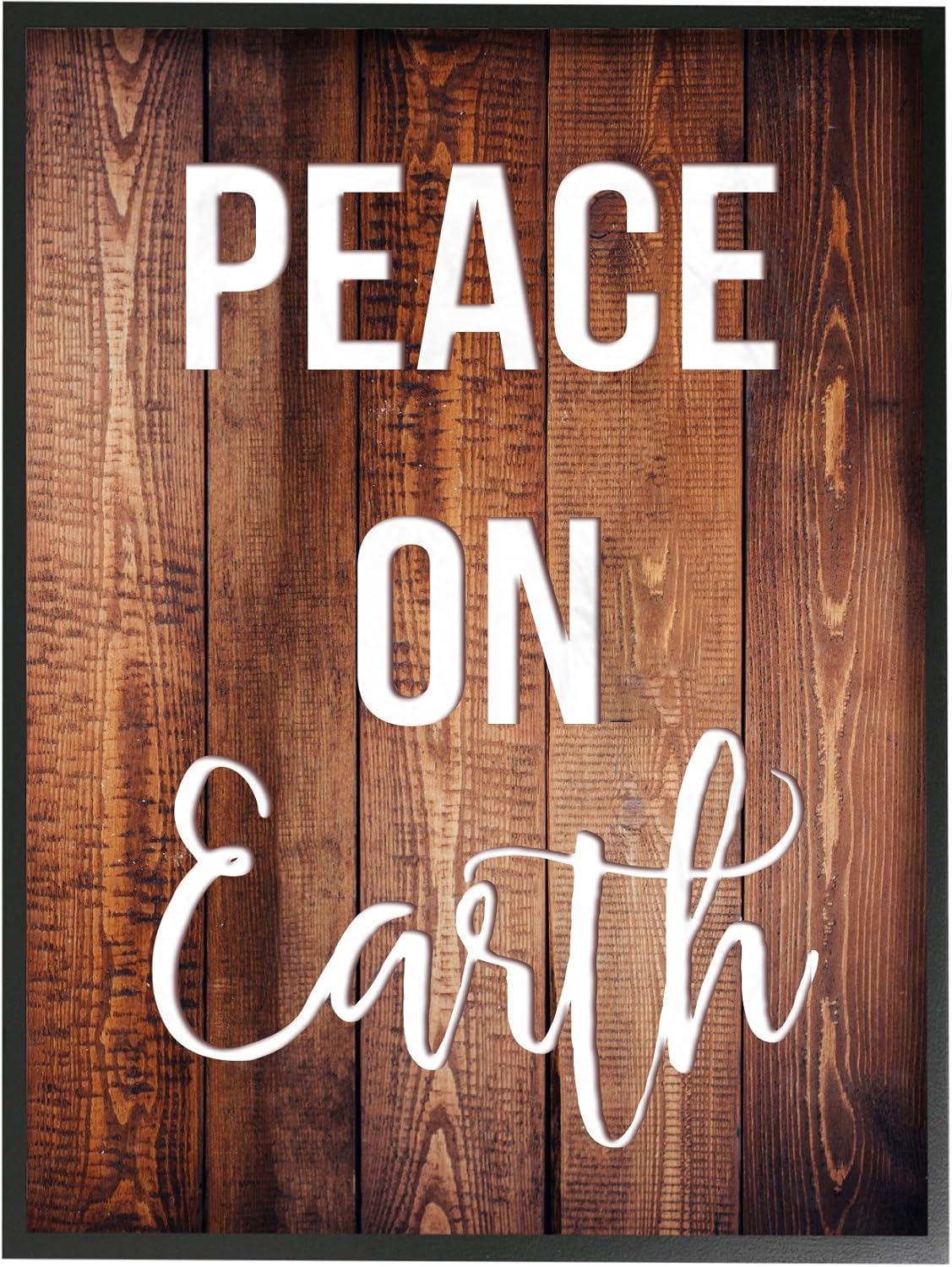 stupell 家居装饰系列 peace on earth 做旧木质排版