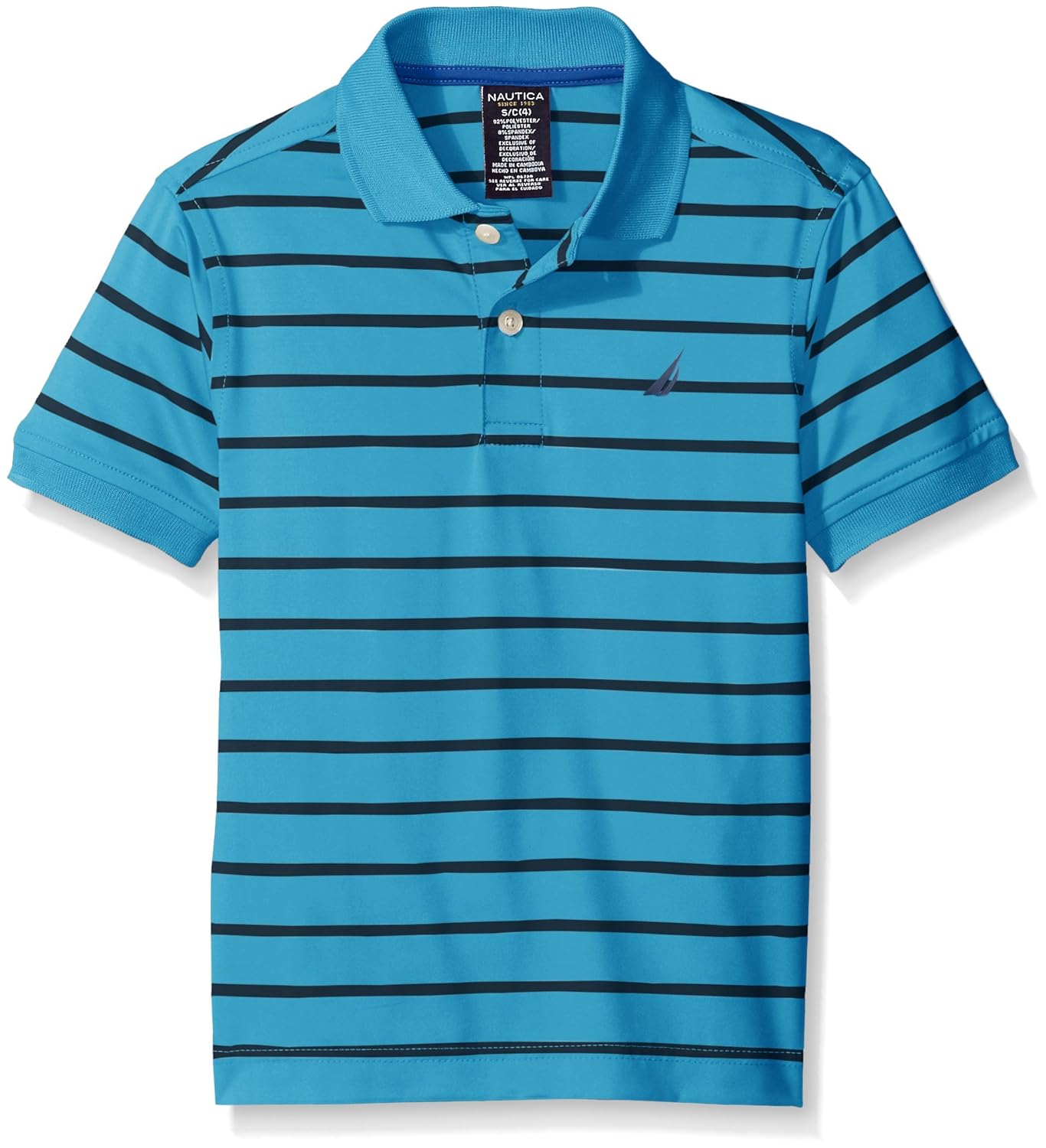nautica 男孩涤纶 polo 衫 ocean 2 large / 14/16