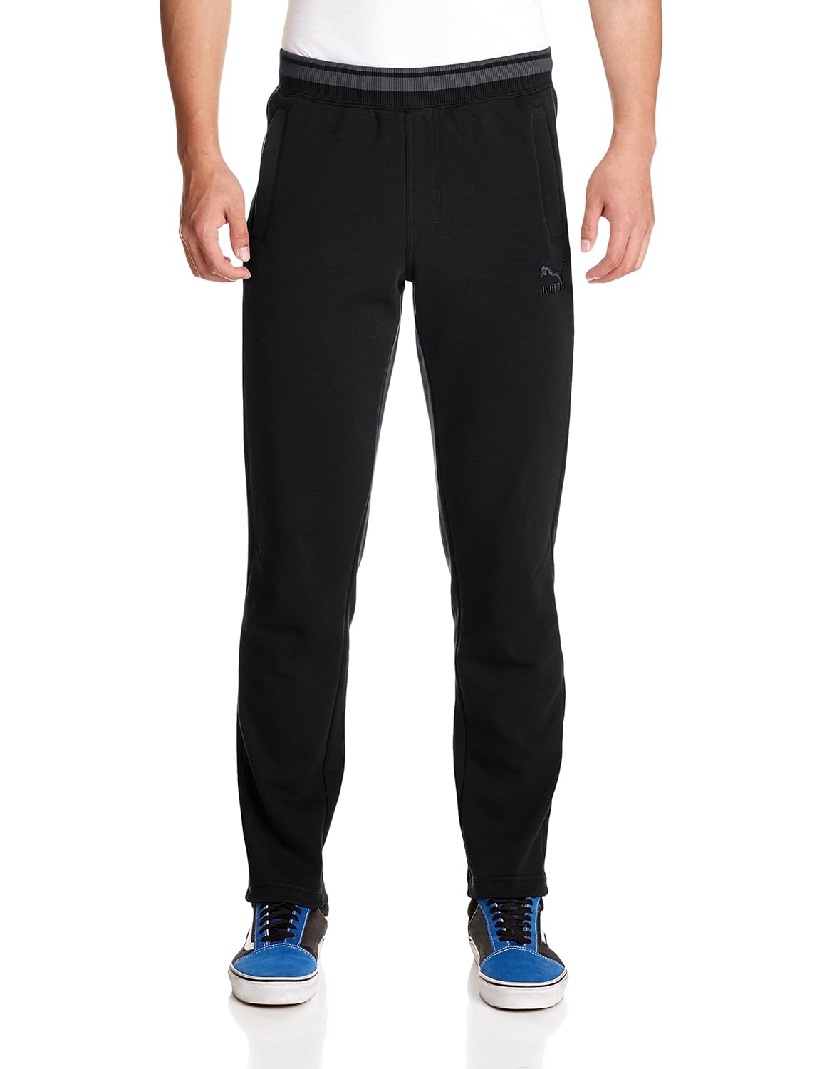 puma 彪马 sweat pants_le a 男式 开口裤长裤 572930 01 黑色 185