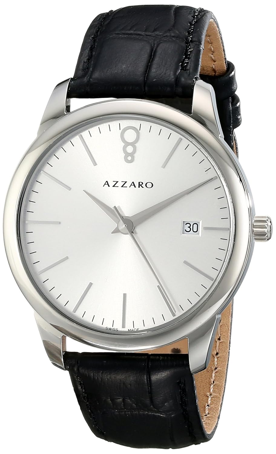 azzaro 男式 az2040.12sb.000 传奇显示瑞士石英黑色手表
