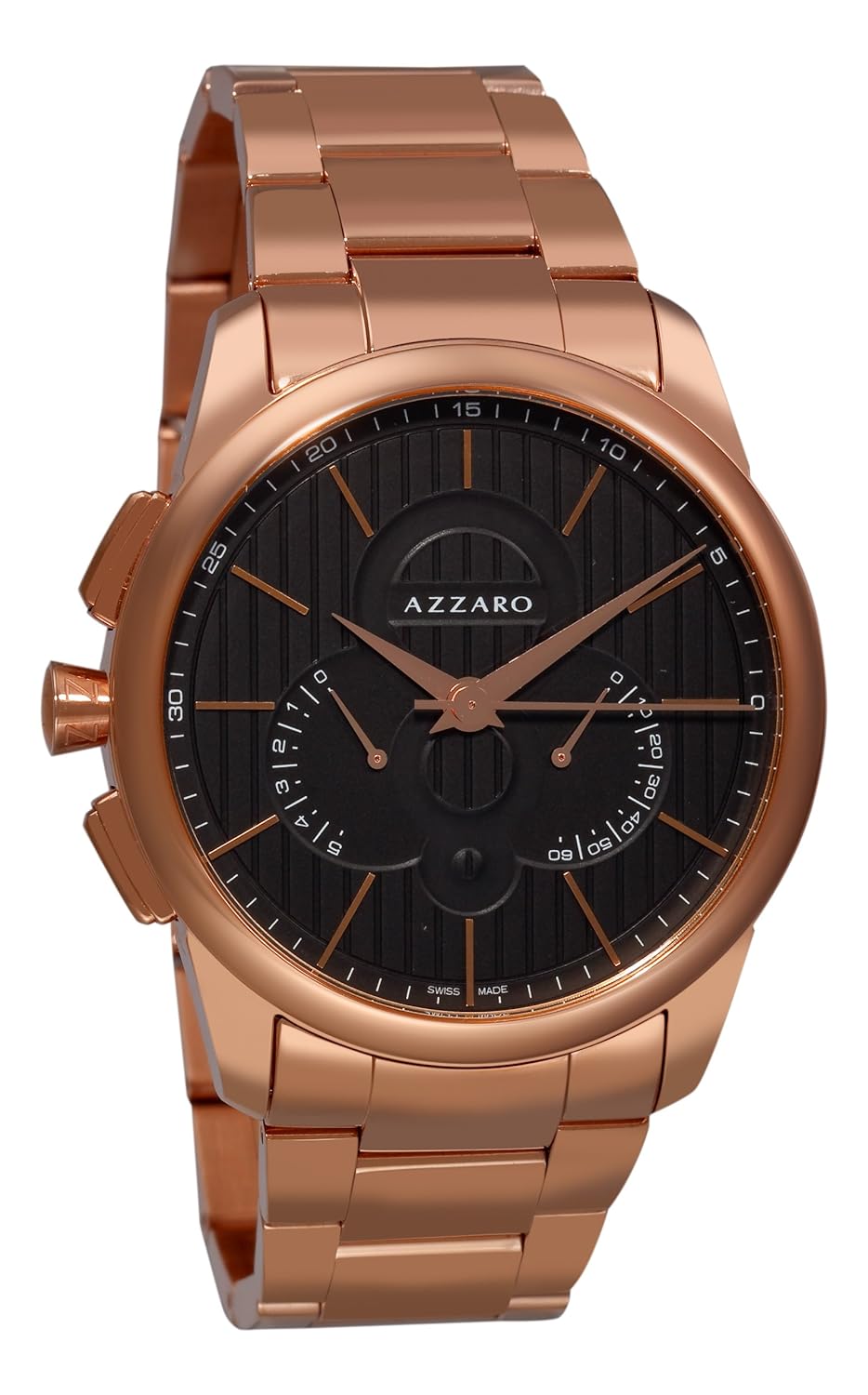 azzaro 男式 az2060.53bm .000 legand 计时玫瑰 pvd 黑色表盘手表