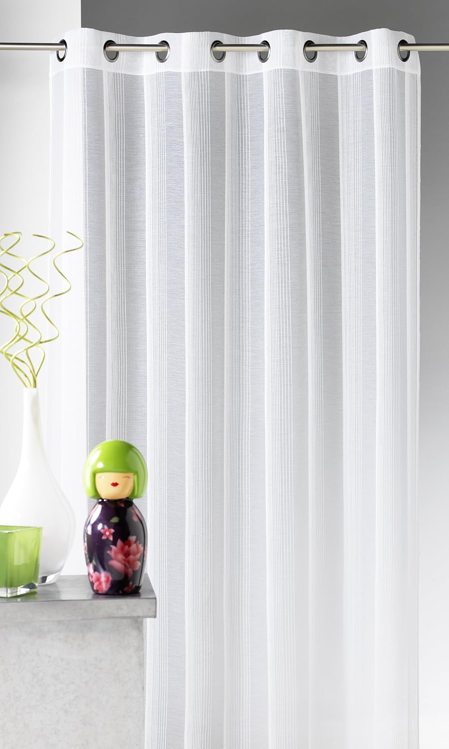 homemaison 棉布窗帘与垂直条纹,色调 on 色调