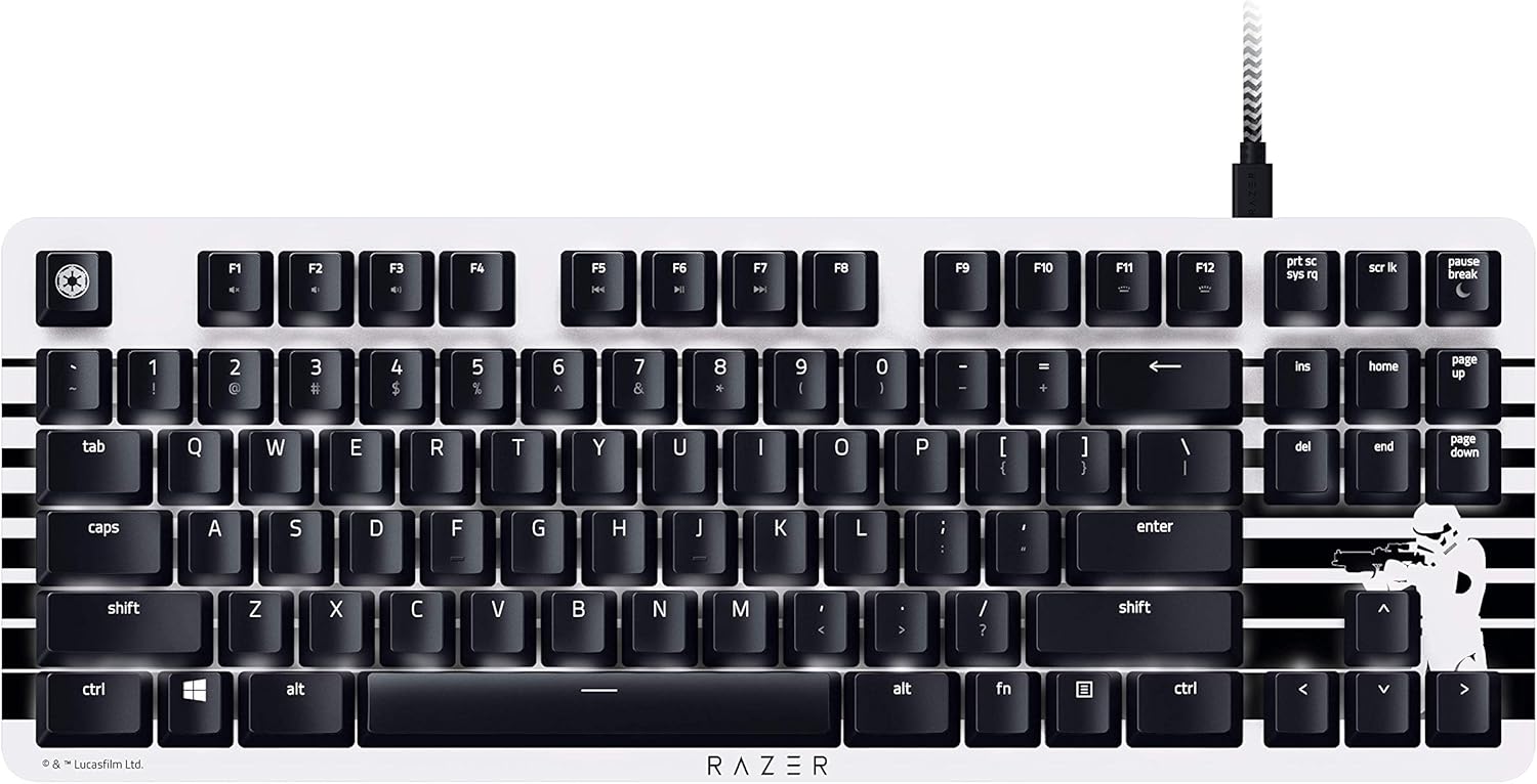 键盘 - razer 橙色开关 - 小巧带可拆卸电缆 - 无拉链设计 - 美式布局