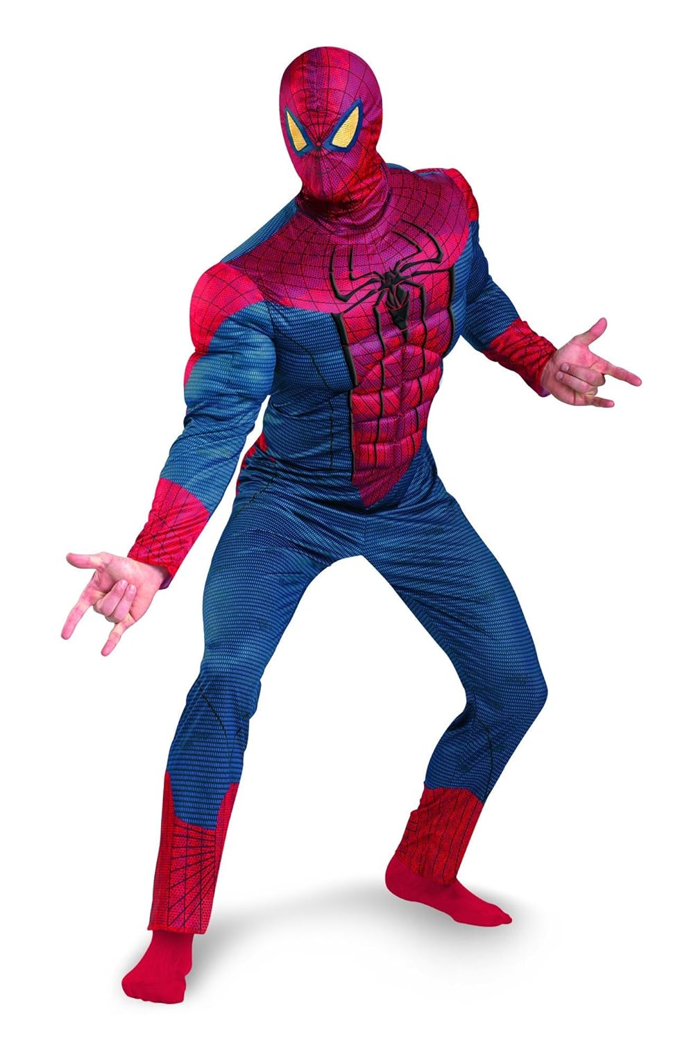 muscle adult costume, red/blue, xx-large/(50-52) 【marvel 漫威】