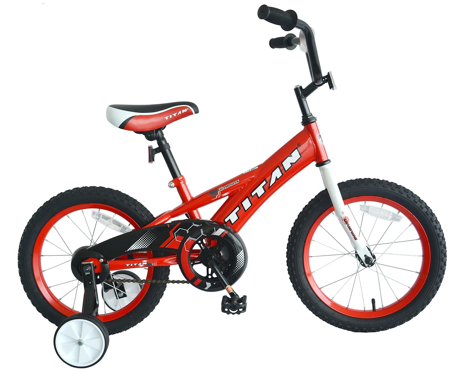 titan champion 豪华男孩 bmx 自行车带 16 英寸轮子,包括训练轮