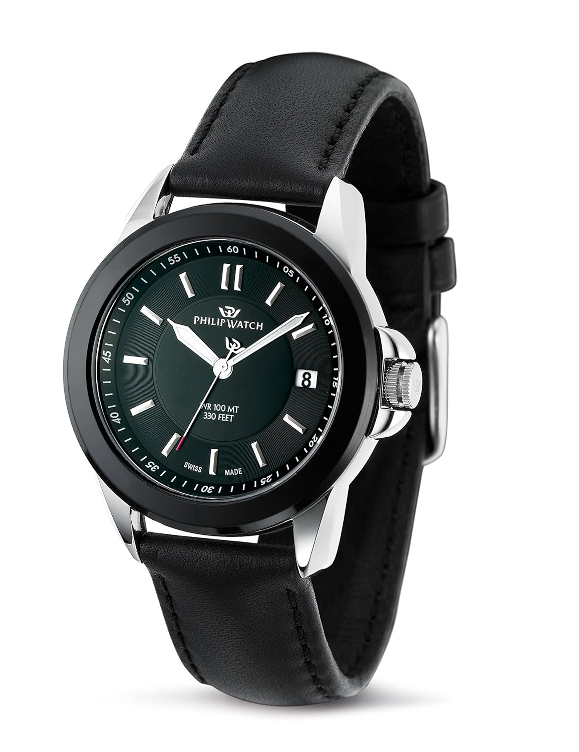 philip 手表女式石英手表 prestige 巡洋舰 r8251194025,带有皮革带