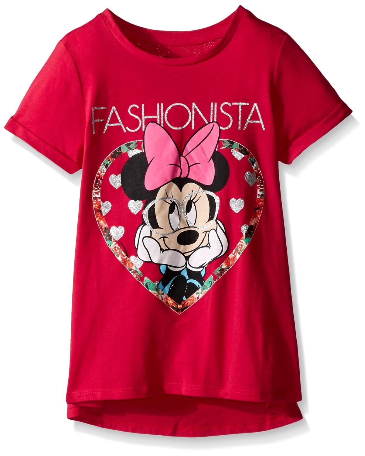 迪士尼女童米妮 fashionista 高低 with 卷袖