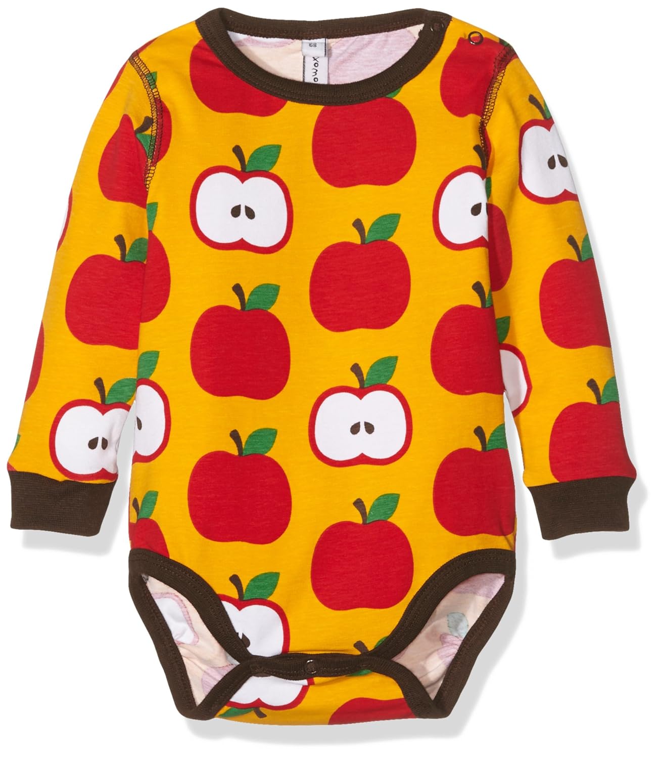 maxomorra 中性款婴儿长袖 apple 连体衣 橙色 6-12 months