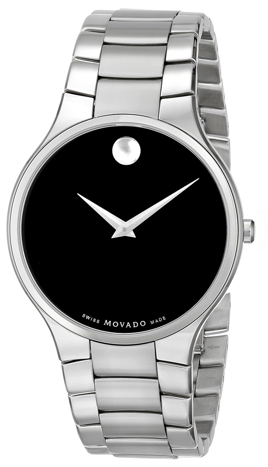 movado mens 0606382 serio stainless steel bracelet watch