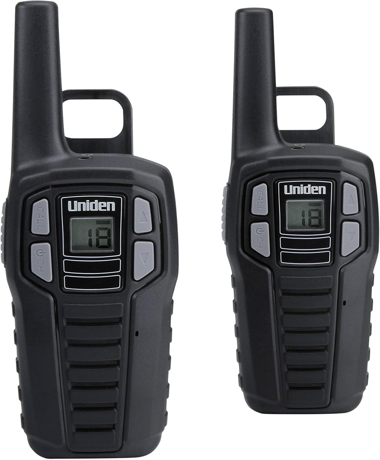 7km frs / gmrs 对讲机 radios 带充电套装,2件装,黑色
