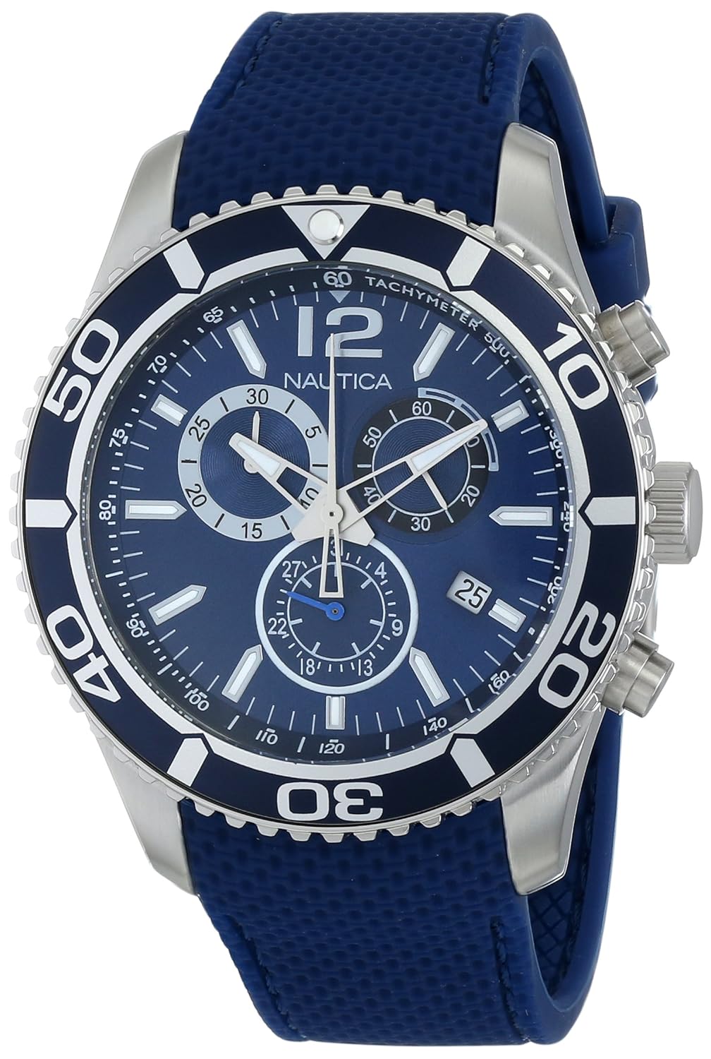 nautica mens n15103g nst 09 stainless steel w