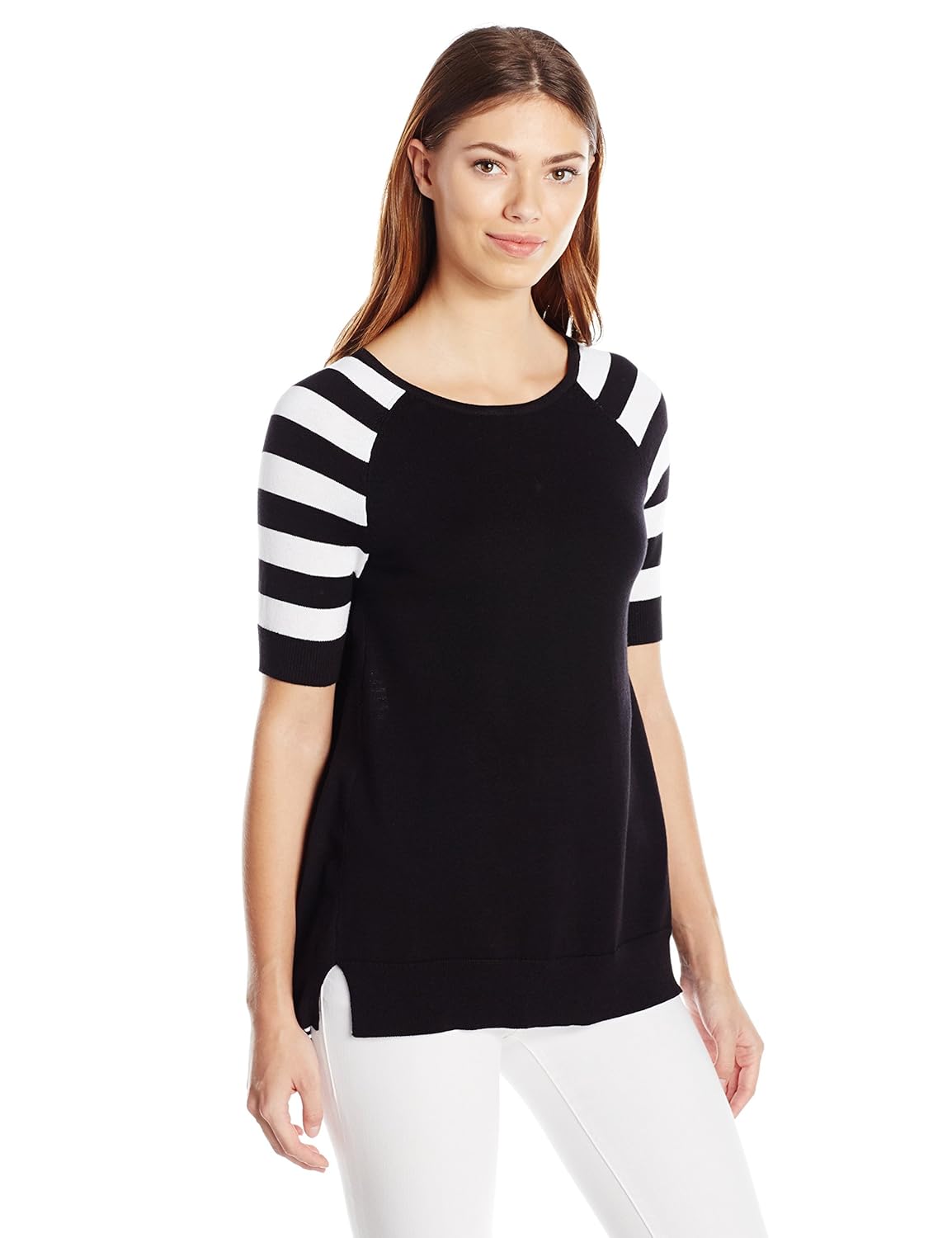 浅b 女式 lg 和迷你条纹开叉后高 / 低【heather b】 服饰箱包