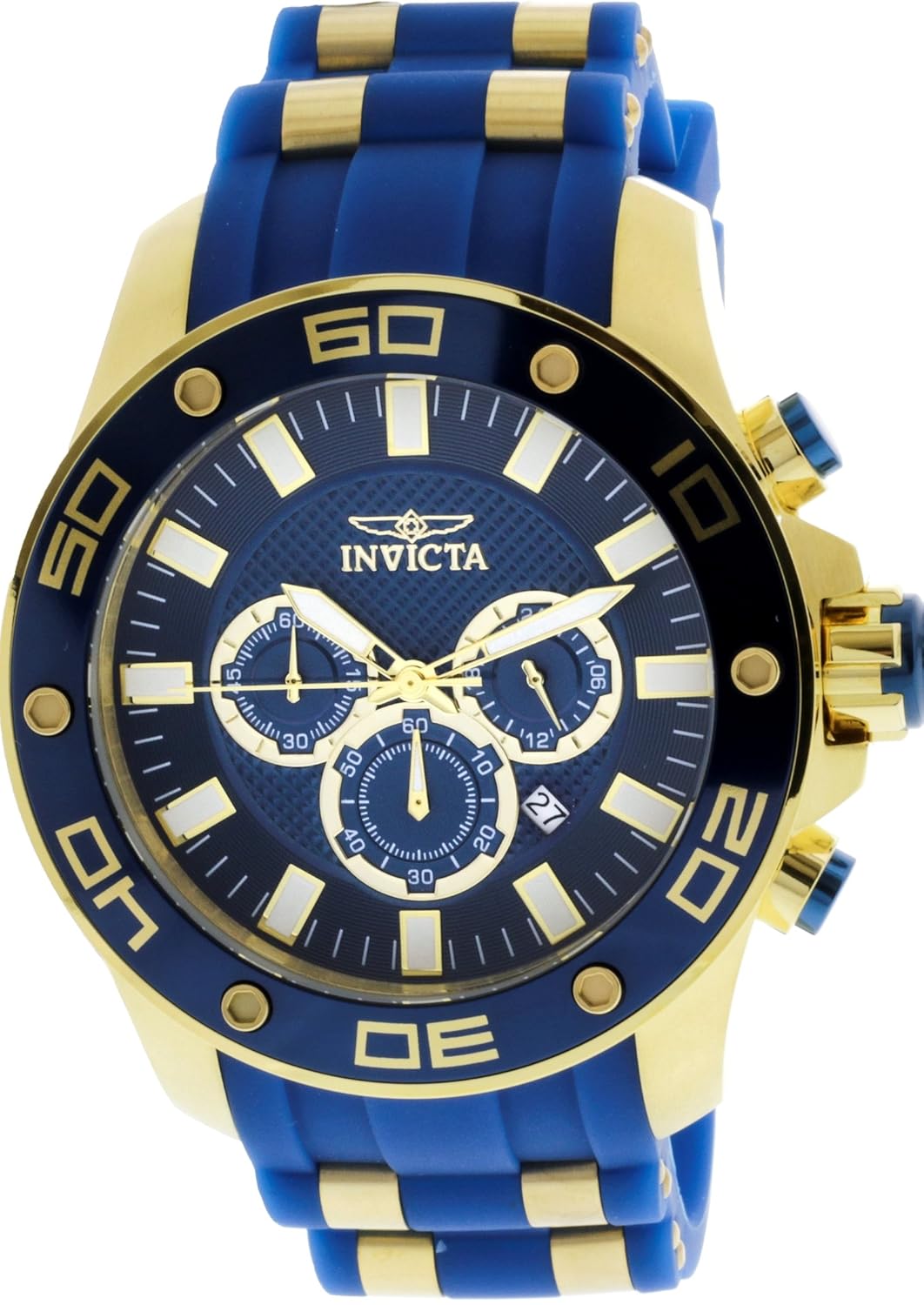 invicta mens 26087 pro diver quartz chronograph blue dial watch