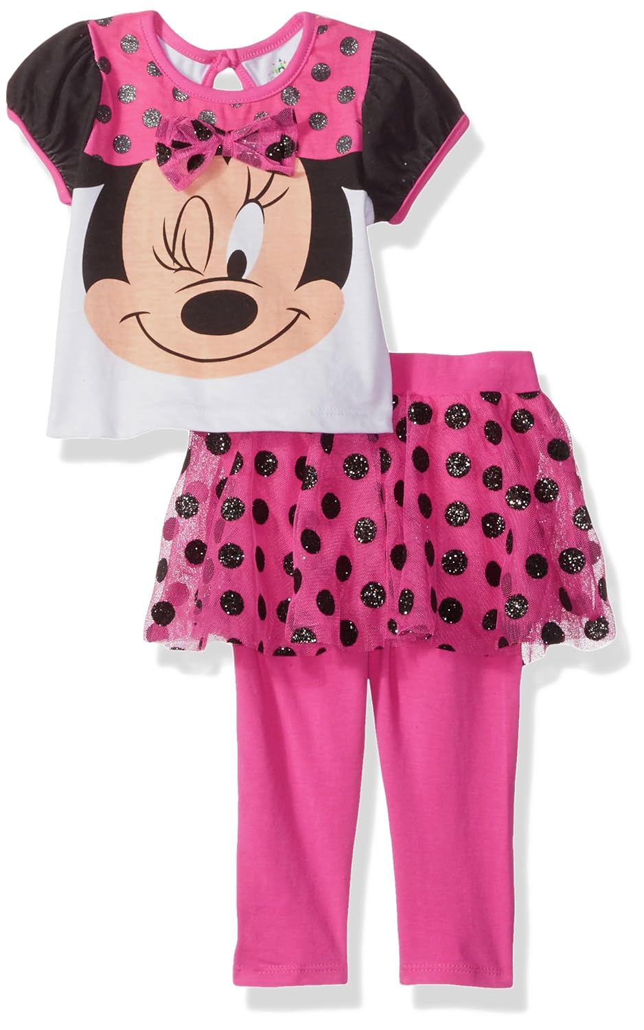 disney 女童 2 件套米妮闪光裙套装