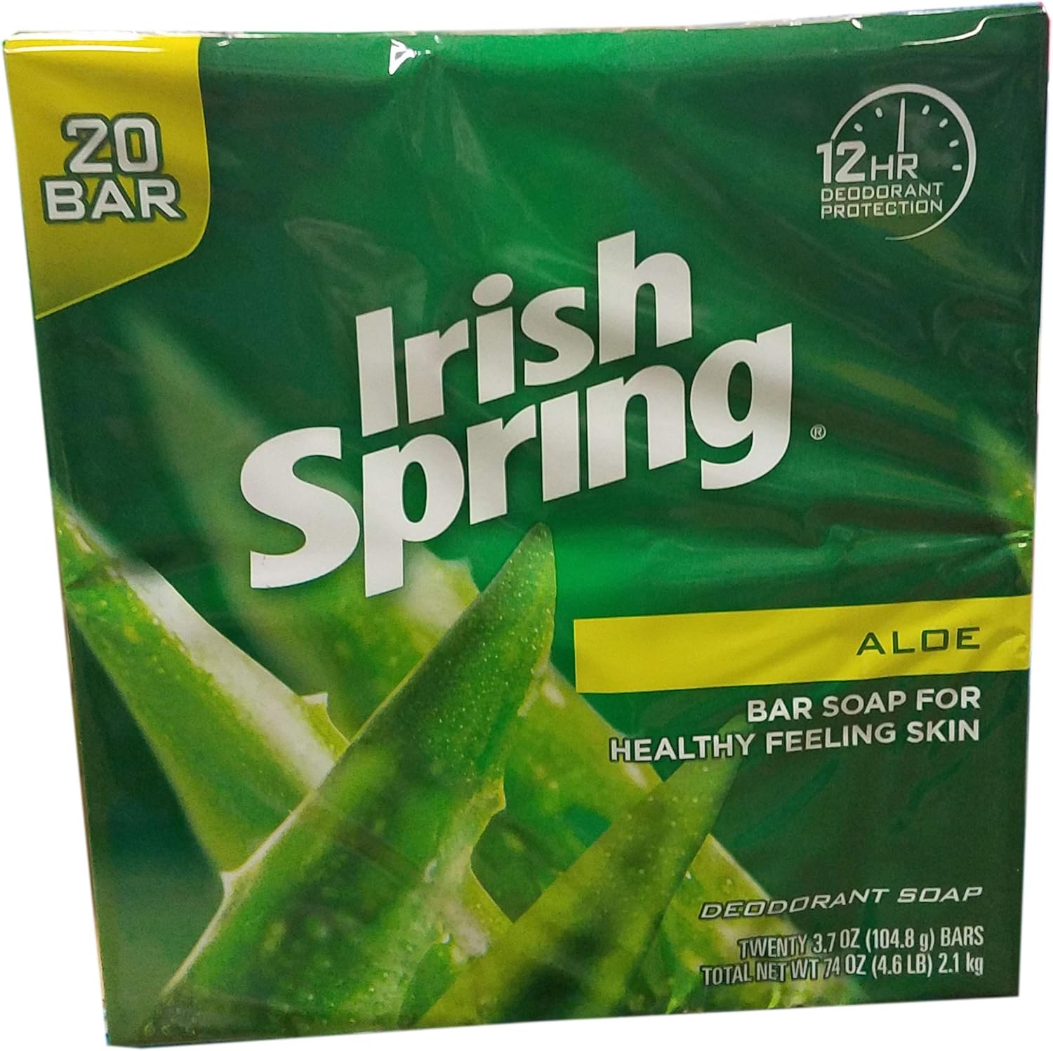 irish spring aloe bar soap,20支,74盎司
