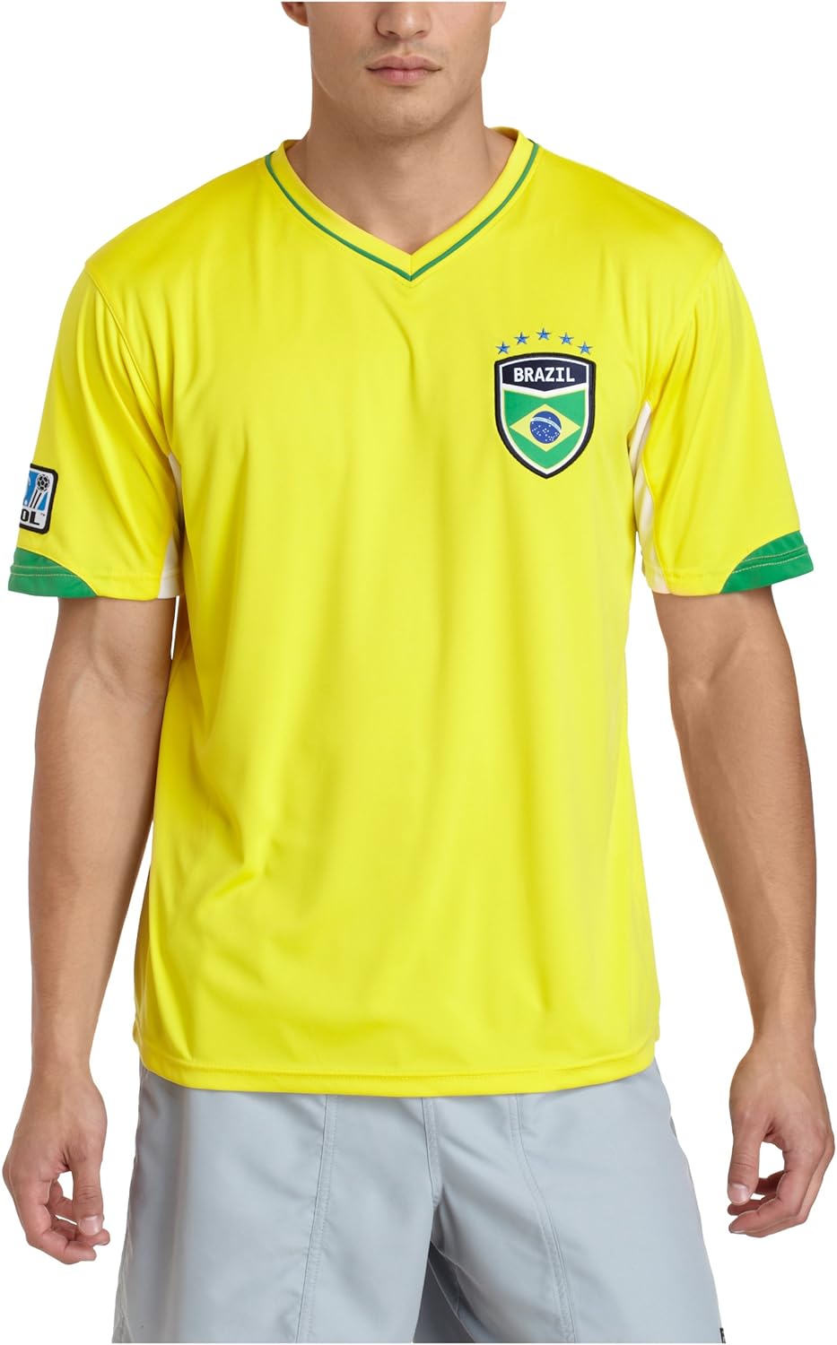 巴西短袖足球服 黄色 大