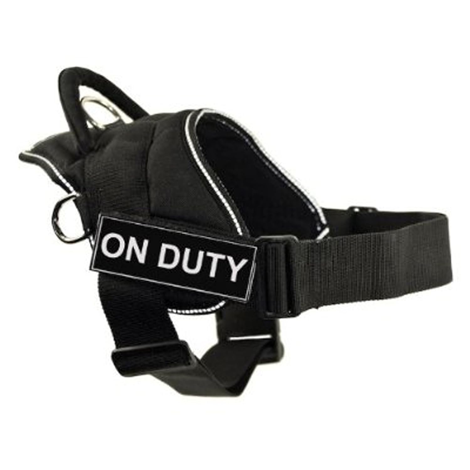 dt fun works harness, on duty, black with reflective trim, xx