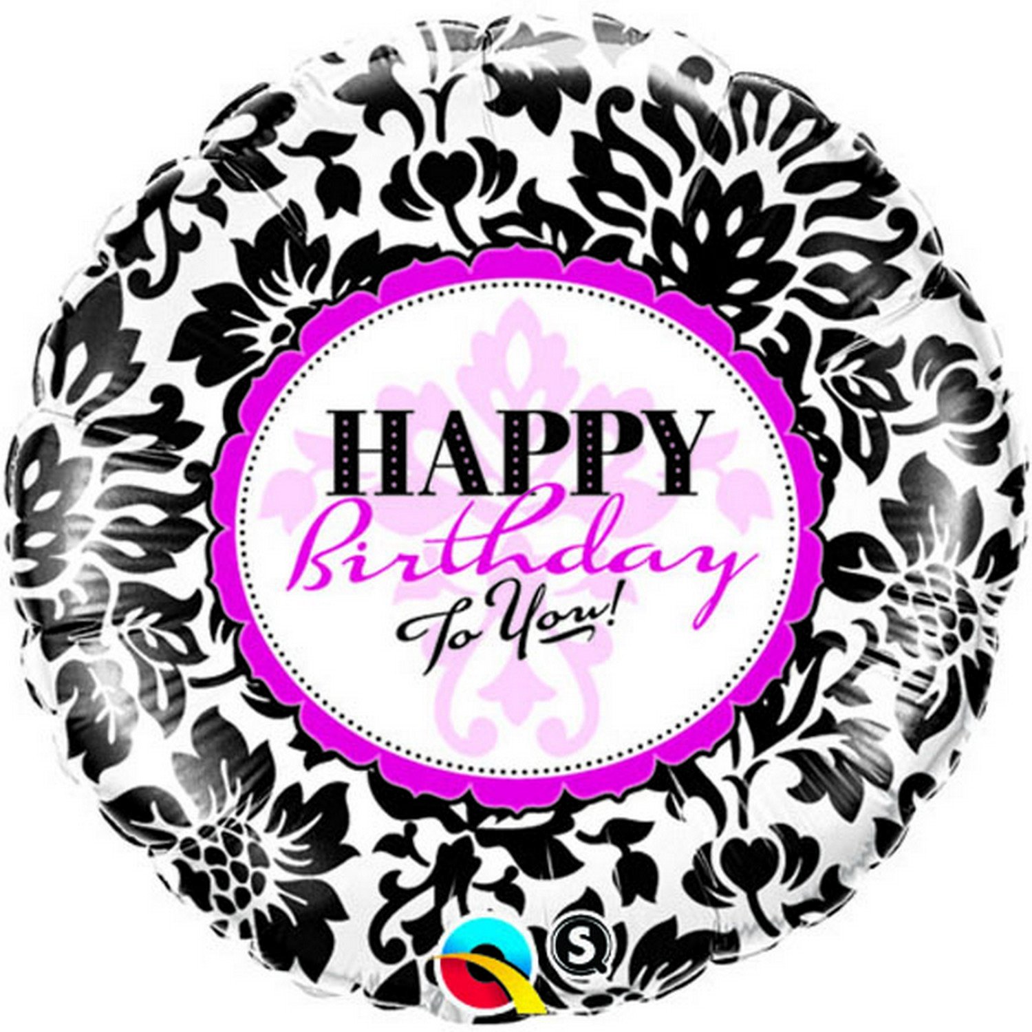 qualatex 18 inch round happy birthday to you foil balloon (one