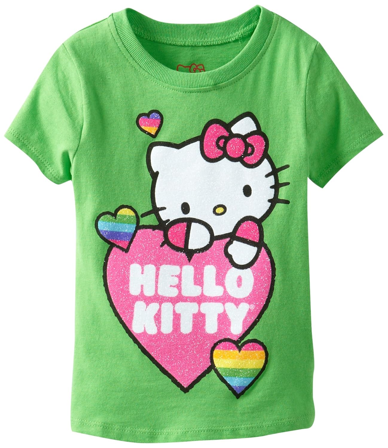 hello kitty girls on short sleeve shirt 绿色 4t