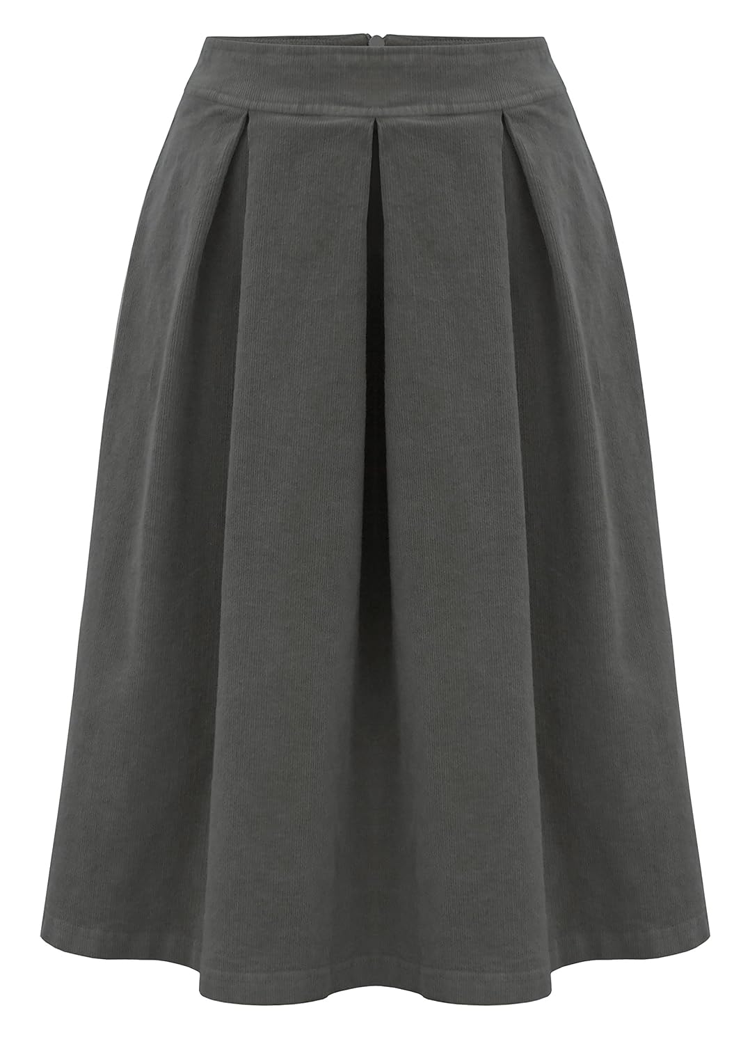 babyo 女士复古褶皱超软毛绒弹力灯芯绒裙 灰色 x-large