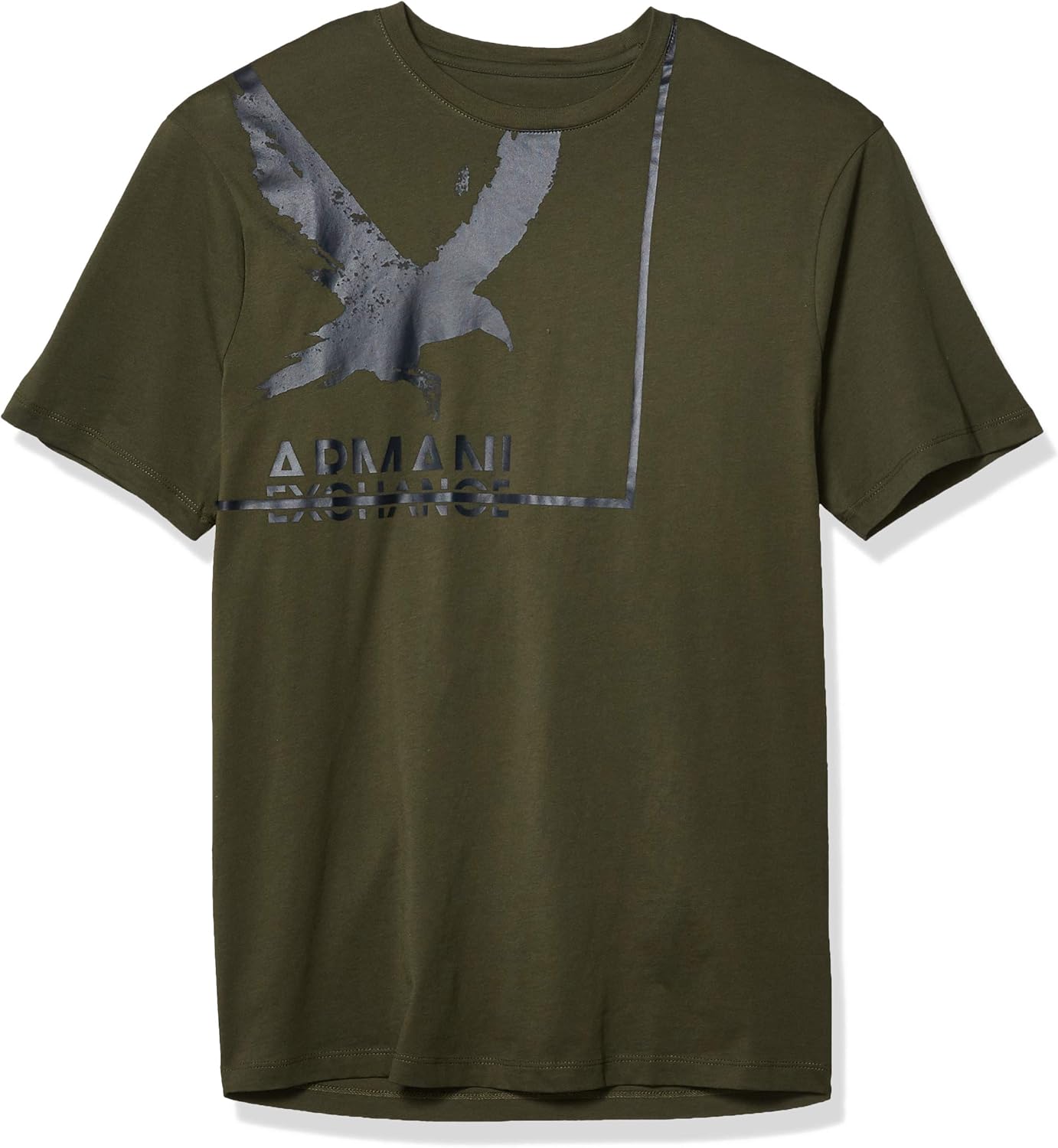 a|x armani阿玛尼exchange男式鸟图案ax标志圆领 t 恤