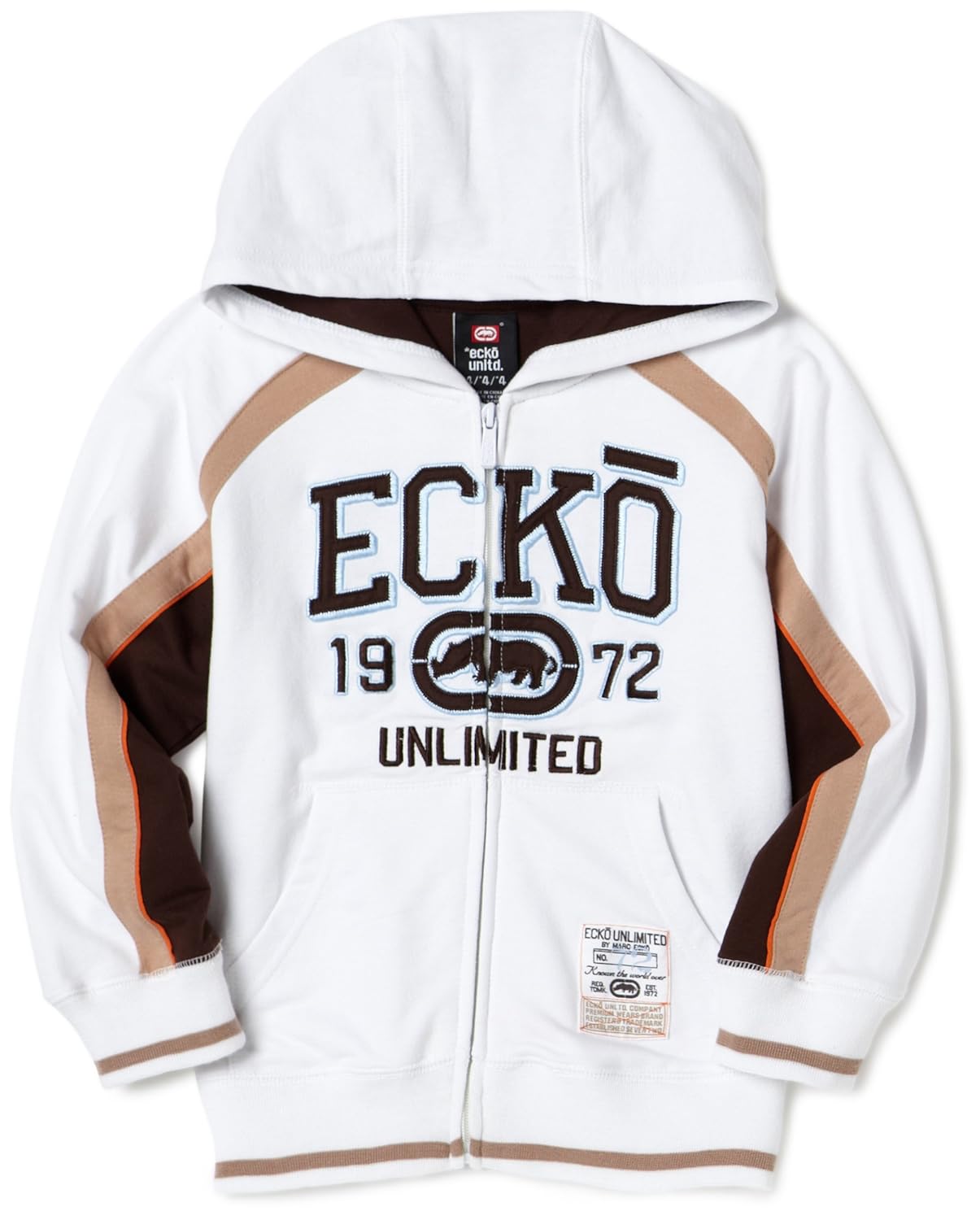 ecko unltd . 大男孩拉链连帽衫 bleach white x-large / 18/20