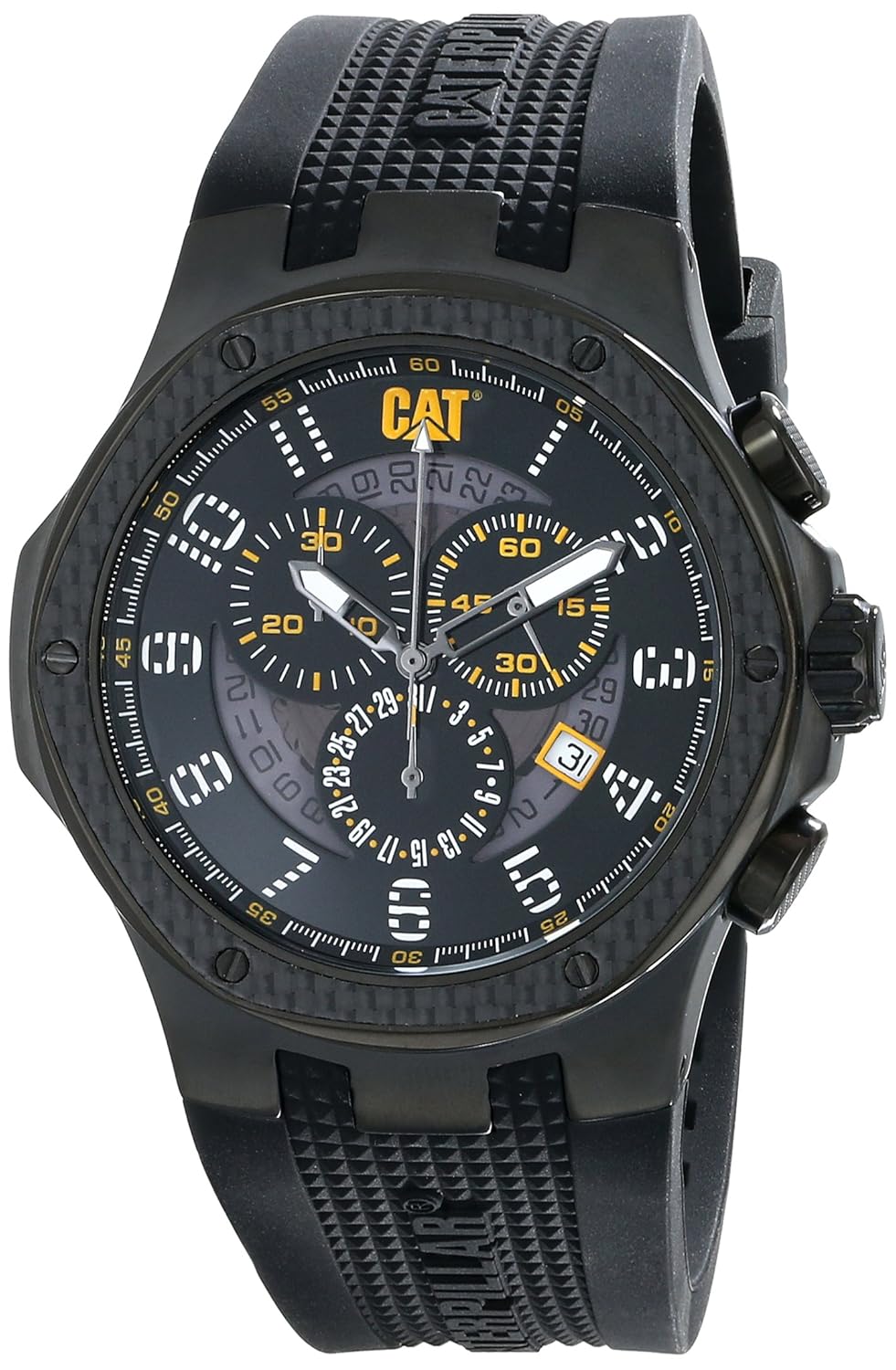 cat watches mena516321111 analog 硅胶 黑色 a516321111 watches