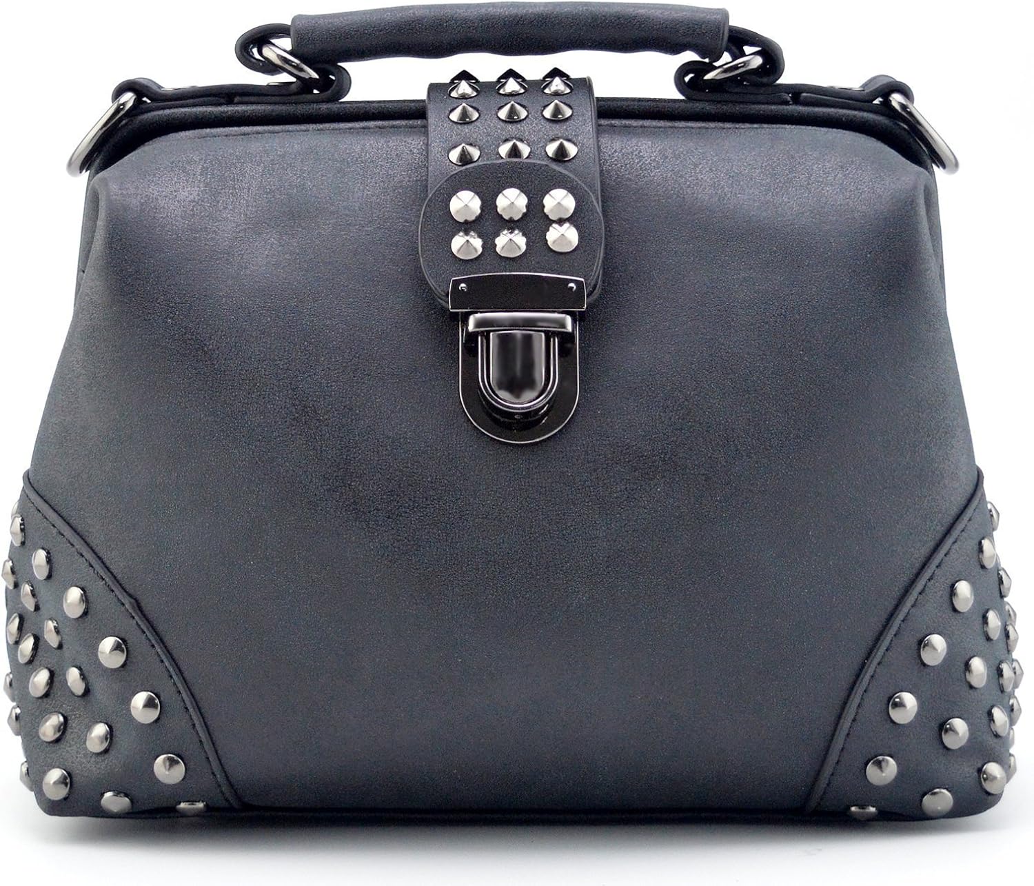 mn&sue 哥特式铆钉镶嵌复古*风格钱包单肩斜挎包女士手提包