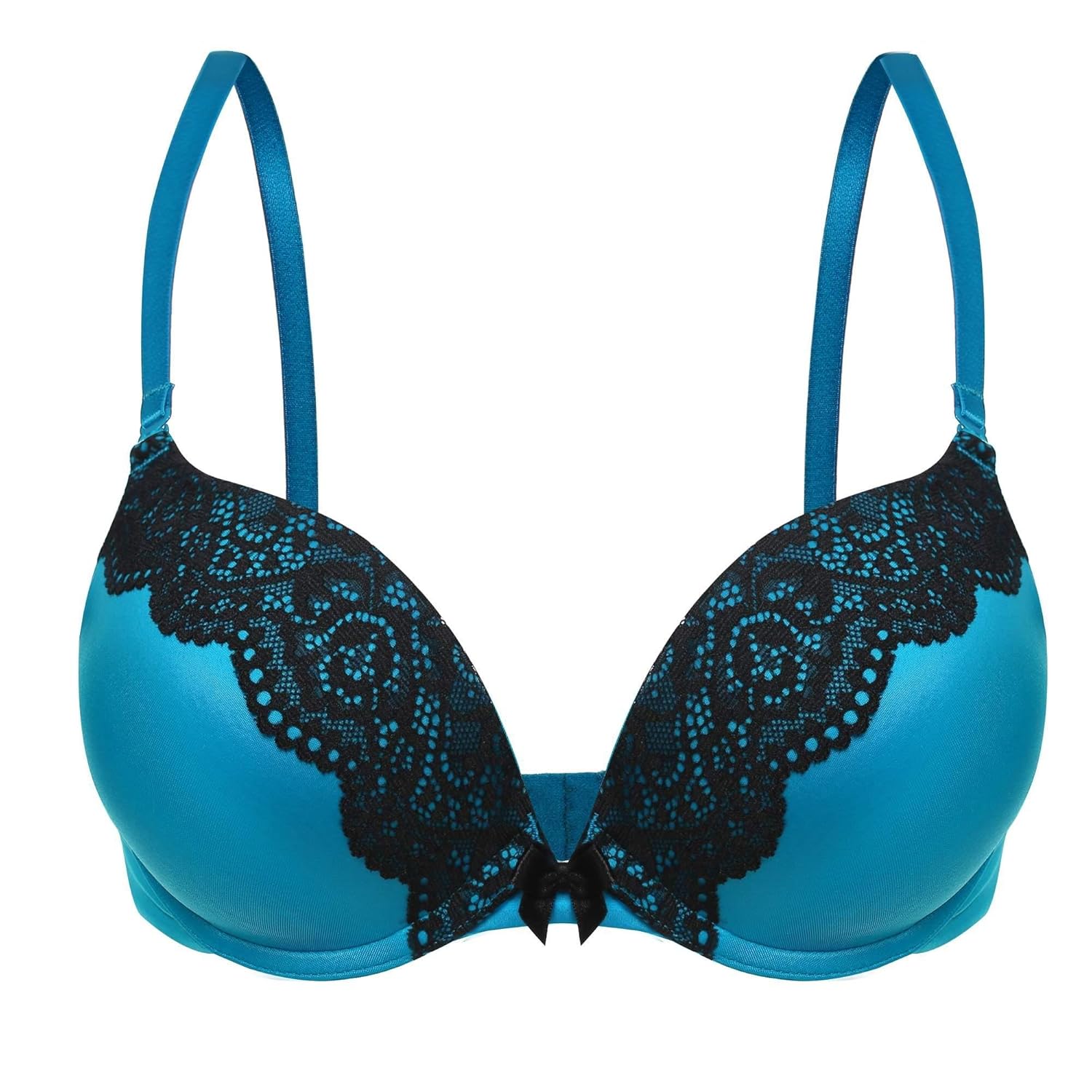 dozenla 女士性感内衣蕾丝拼接无缝钢圈聚拢 t 恤文胸(32a-38dd) 浅