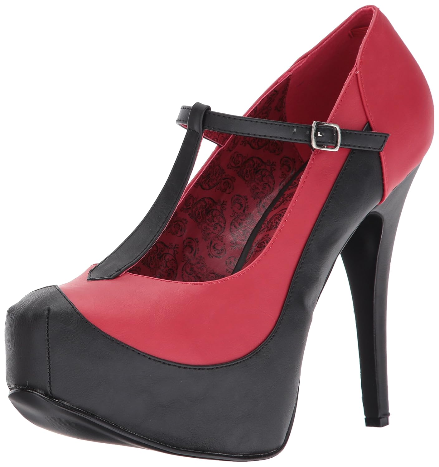 pleaser 女式 tee45w/brpu 防水台高跟鞋