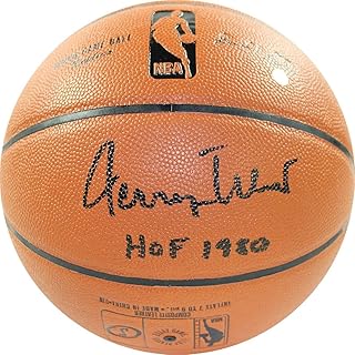 nba 洛杉矶湖人队 jerry west 签名 nba i/o 篮球,带"hof"认证