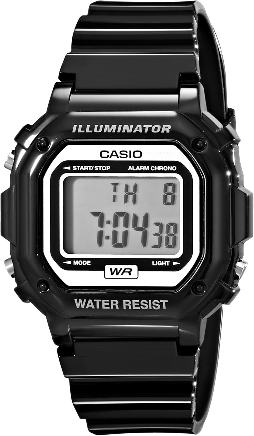 casio casio 儿童 f-108whc-1acf 经典数字显示石英黑色手表
