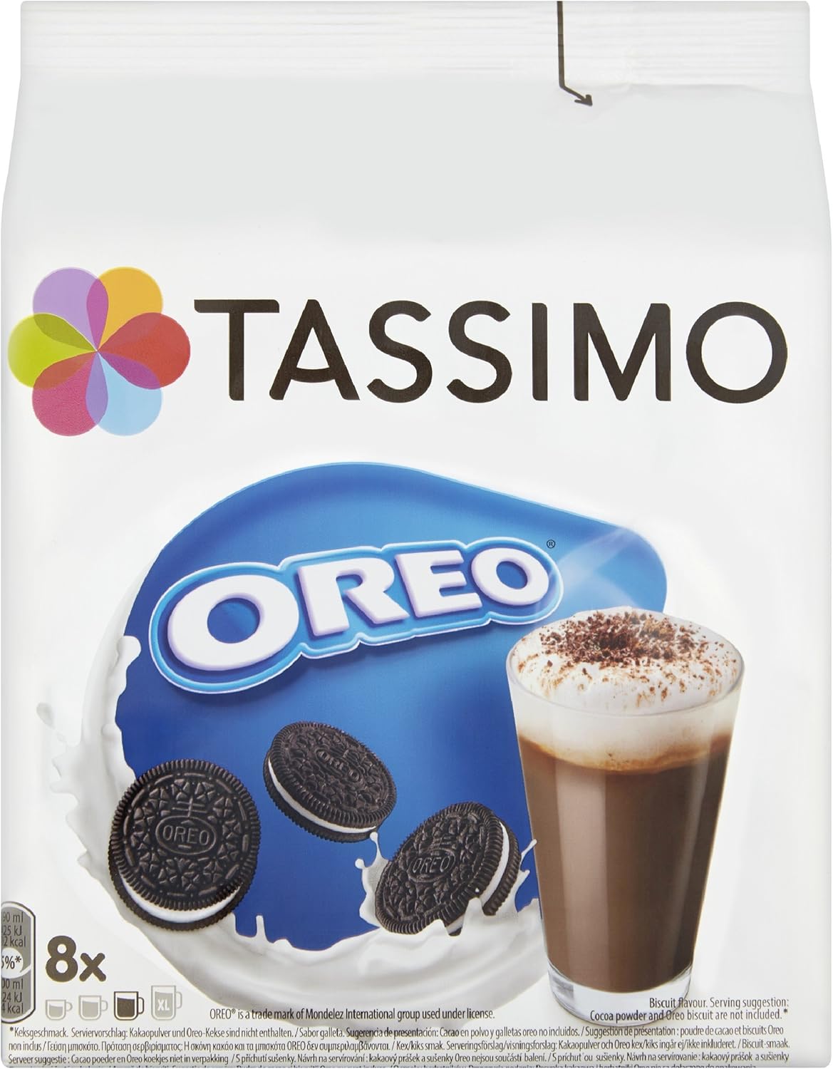 tassimo 奥利奥热巧克力咖啡豆(5个, 共80个胶囊, 40杯)