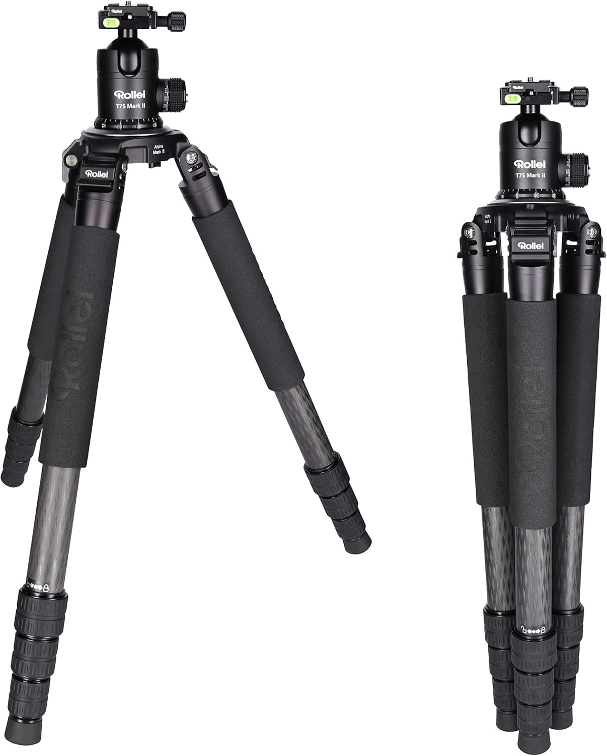 rollei 禄来 rock solid t7s 碳素三脚架,带球头,相机三脚架,30 千克