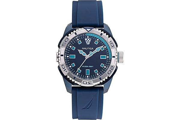 诺帝卡 男士 tarpoon dive 不锈钢日本石英硅胶表带 蓝色 24 休闲手表