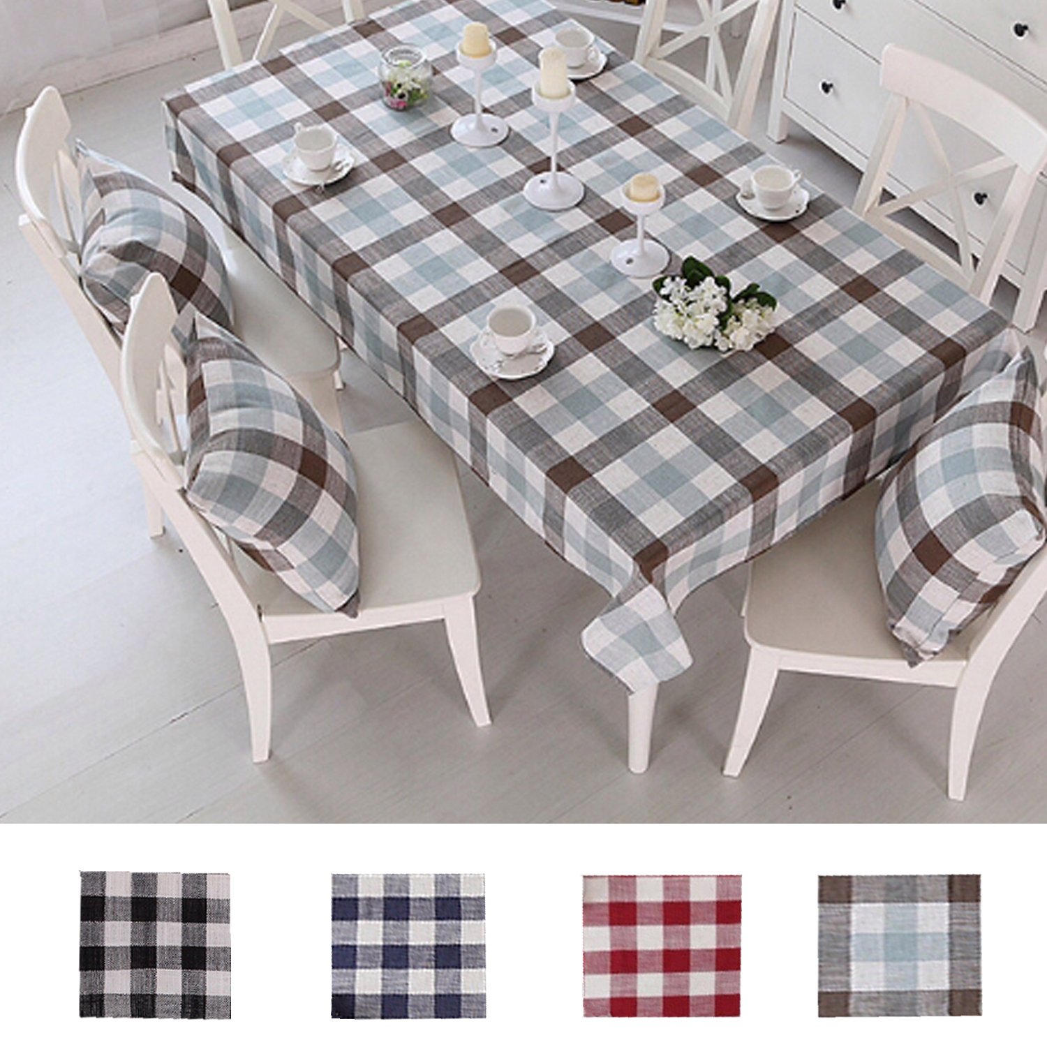 queenie - 1 件乡村风格方格格格纹棉麻. 已加入购物车