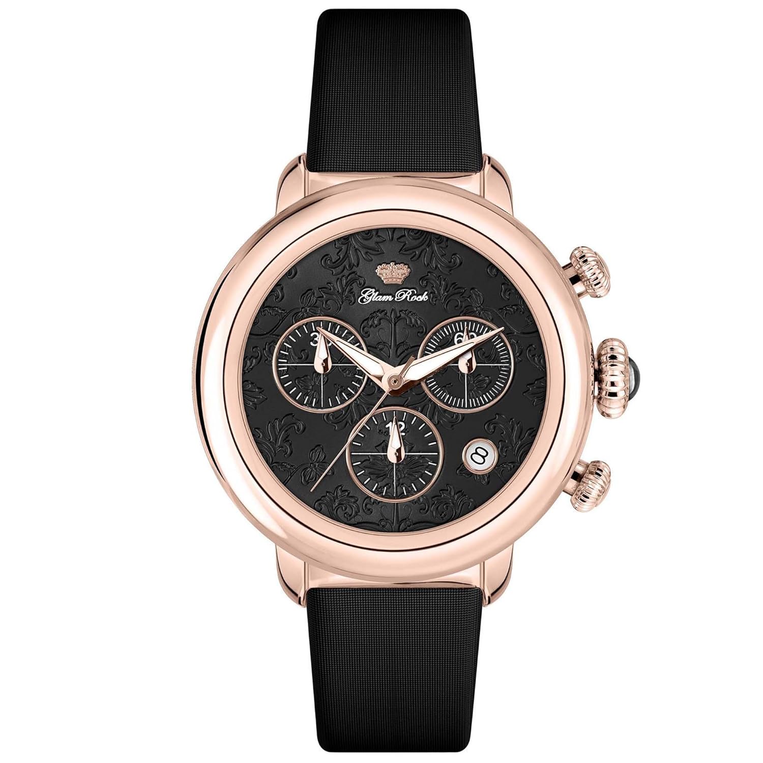 glam rock womens bal harbour 40mm black satin