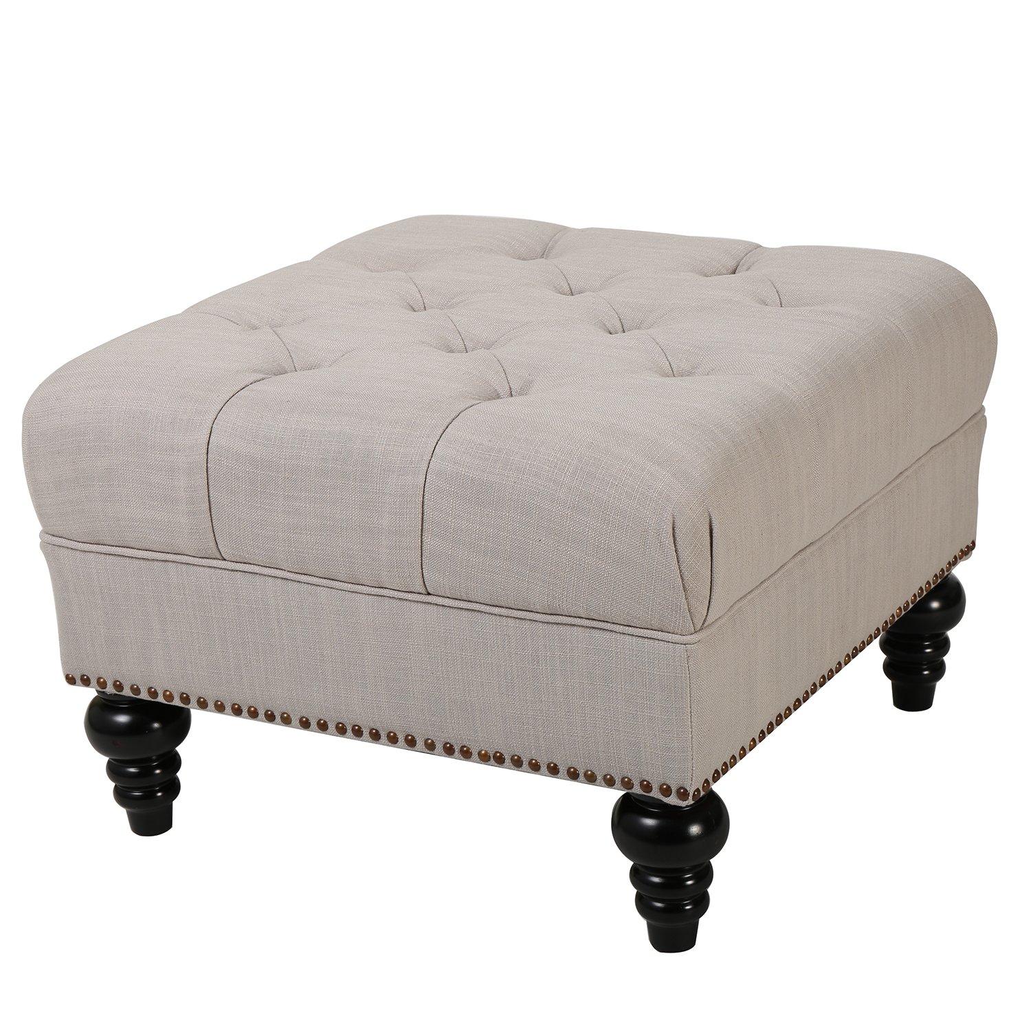 百伽 欧式布艺沙发凳皮艺时尚沙发凳搁脚凳简约踏脚凳脚踏凳56733