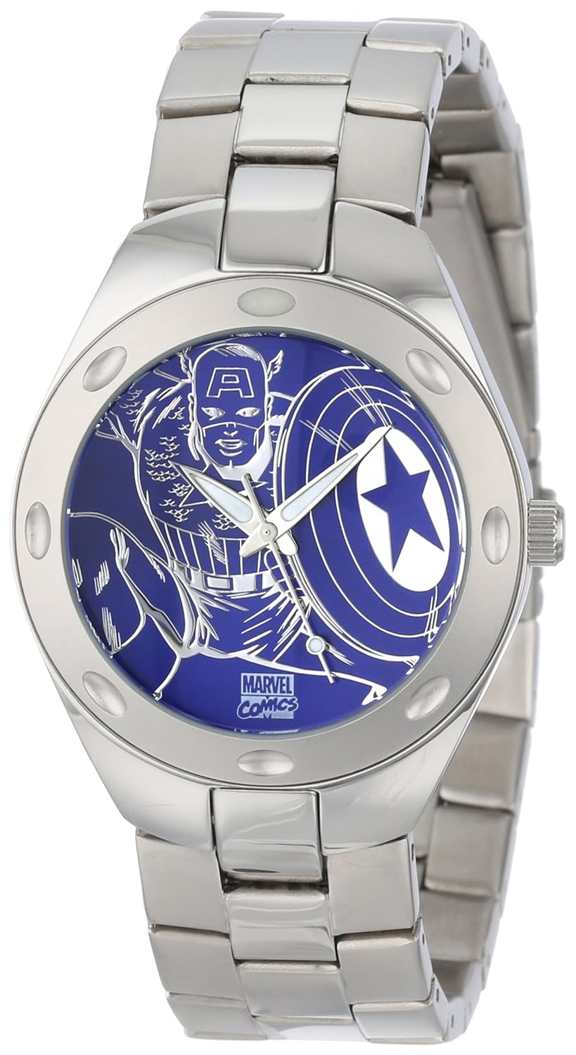 marvel mens w001057 fortaleza captain america watch