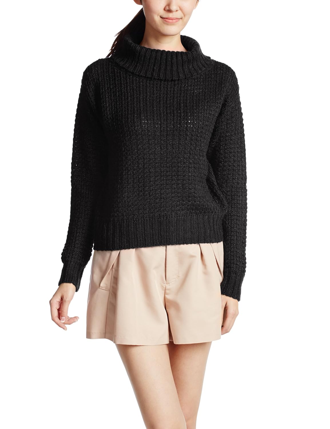 (玛瑙) carnelian 安哥拉山羊毛混纺套头针织衫 黑 m