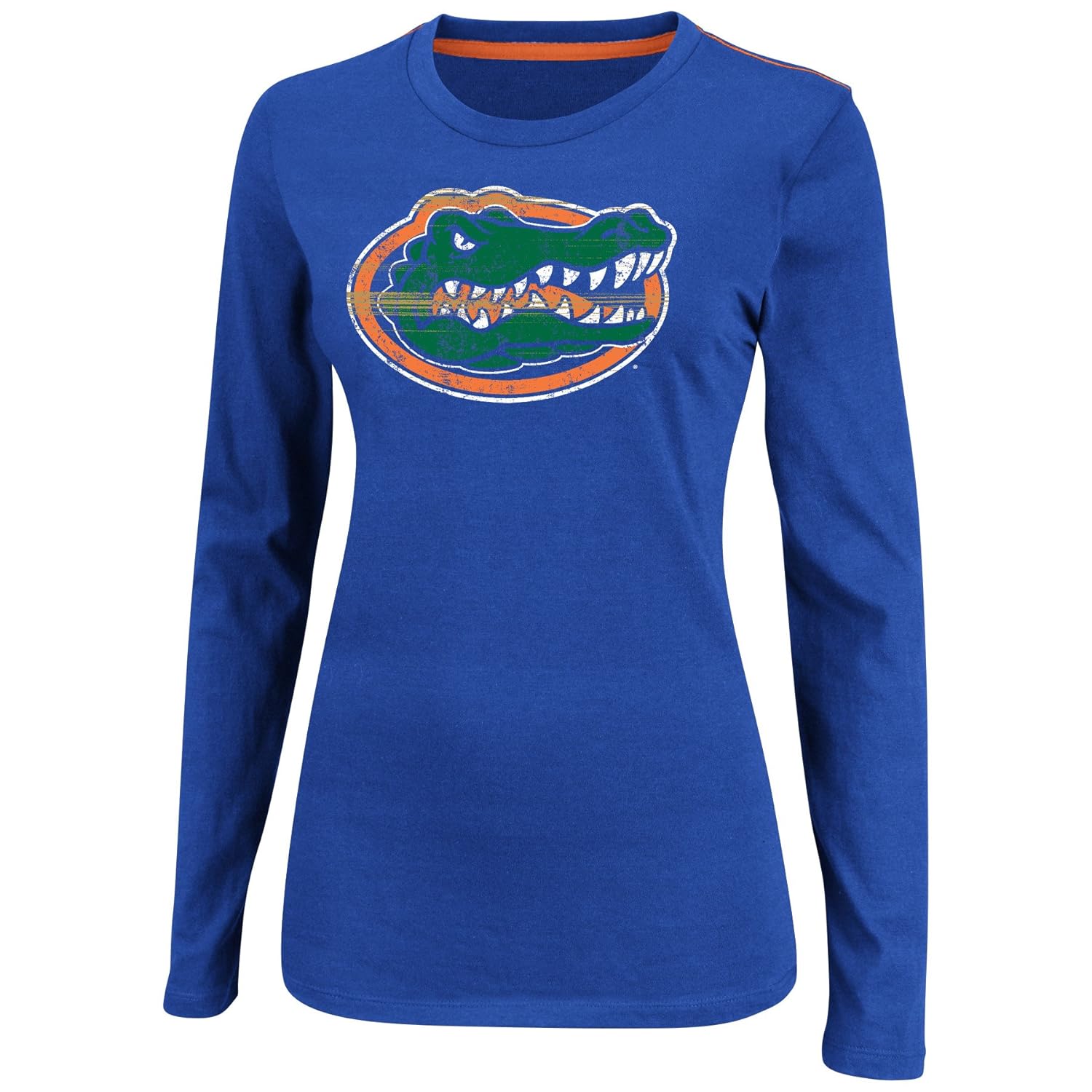 ncaa 女式 florida gators 州颜色抗震蓝色 / 深色橙色长袖圆领 t 恤