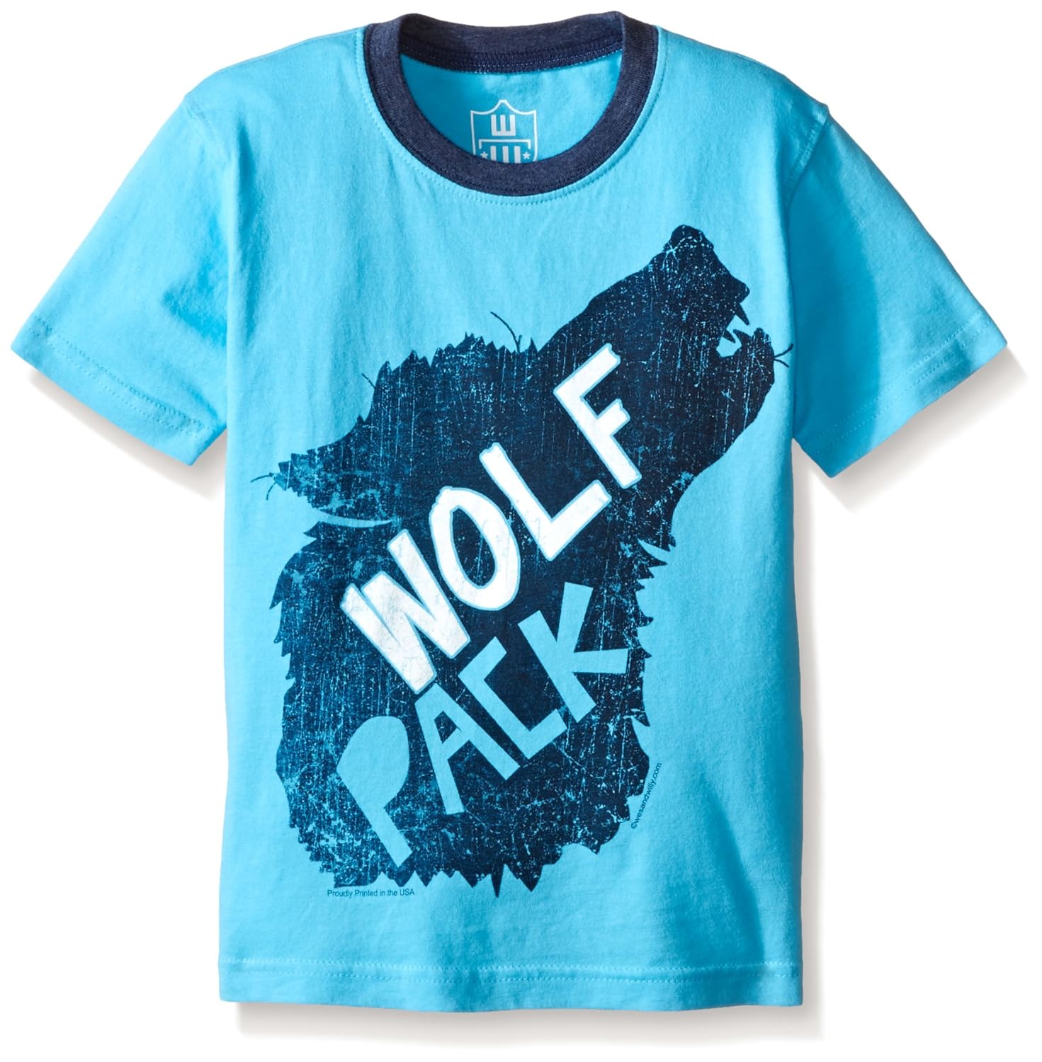 wes and willy boys wolf pack short sleeve tee 浅蓝 2t