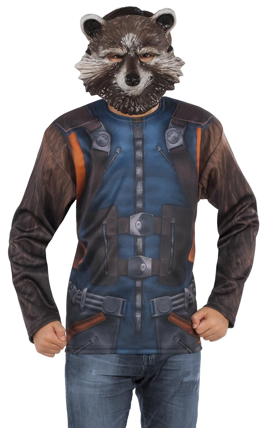 rubies guardians of the galaxy 2男式火箭浣熊长袖服装上衣 多色 x